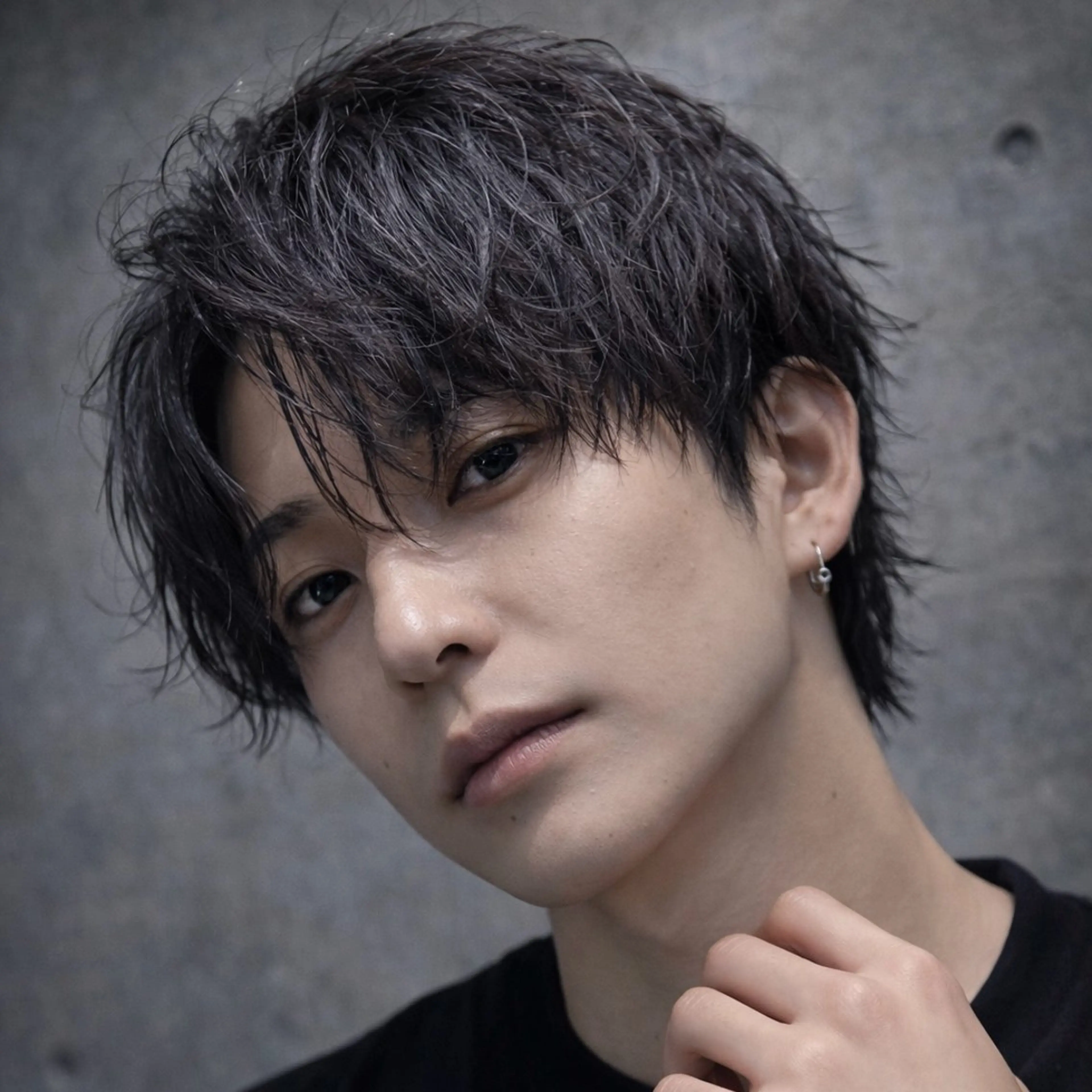 メンズ カット パーマ ヘアセット 表参道フェザーパーマ ニュアンスパーマのヘアスタイル