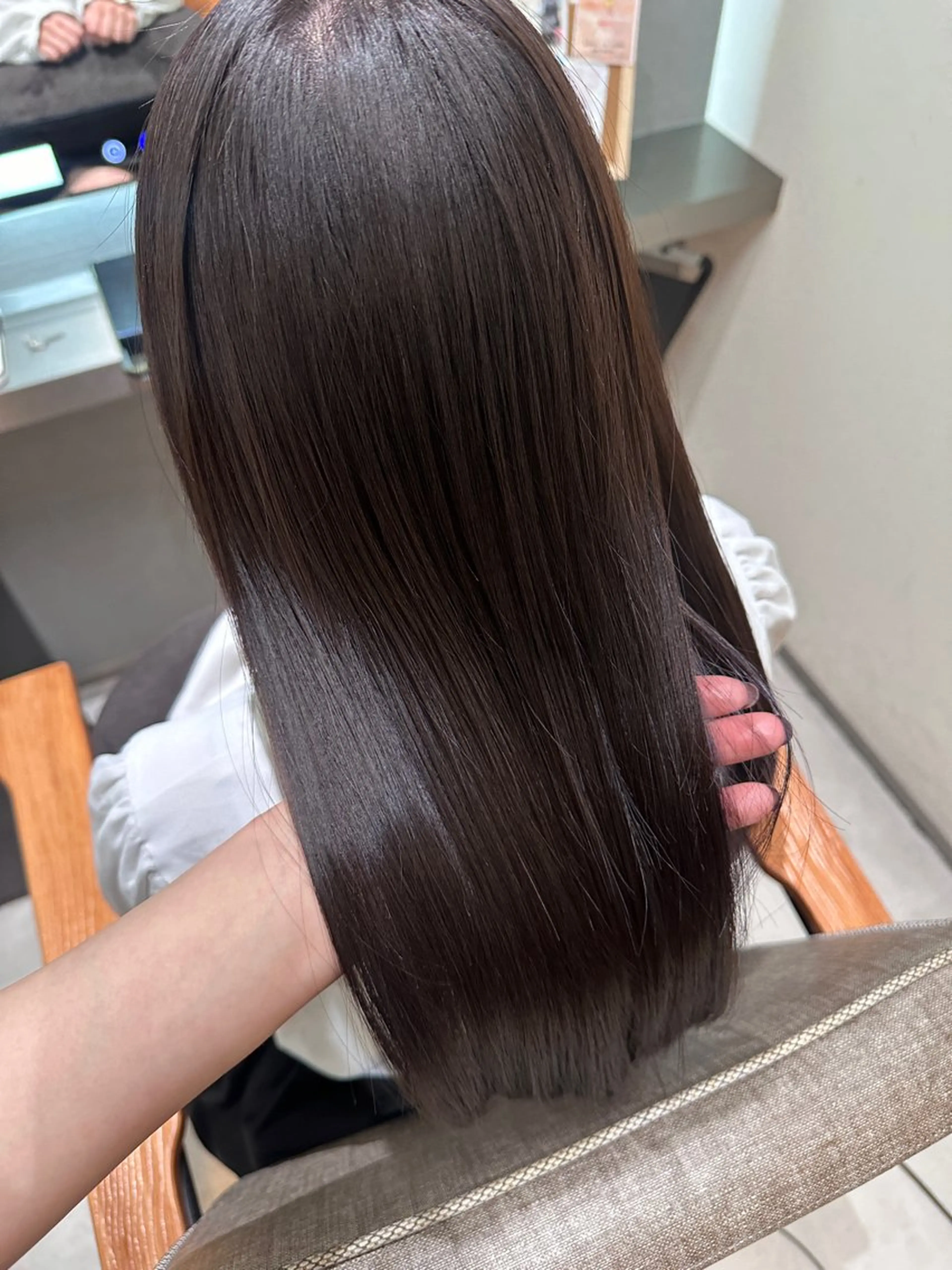 セミロング カラー ヘアアレンジ ブラウンカラー ラベンダーカラー ラベンダーブラウン 🇰🇷韓国スタイル レイヤー/ayanaのヘアスタイル