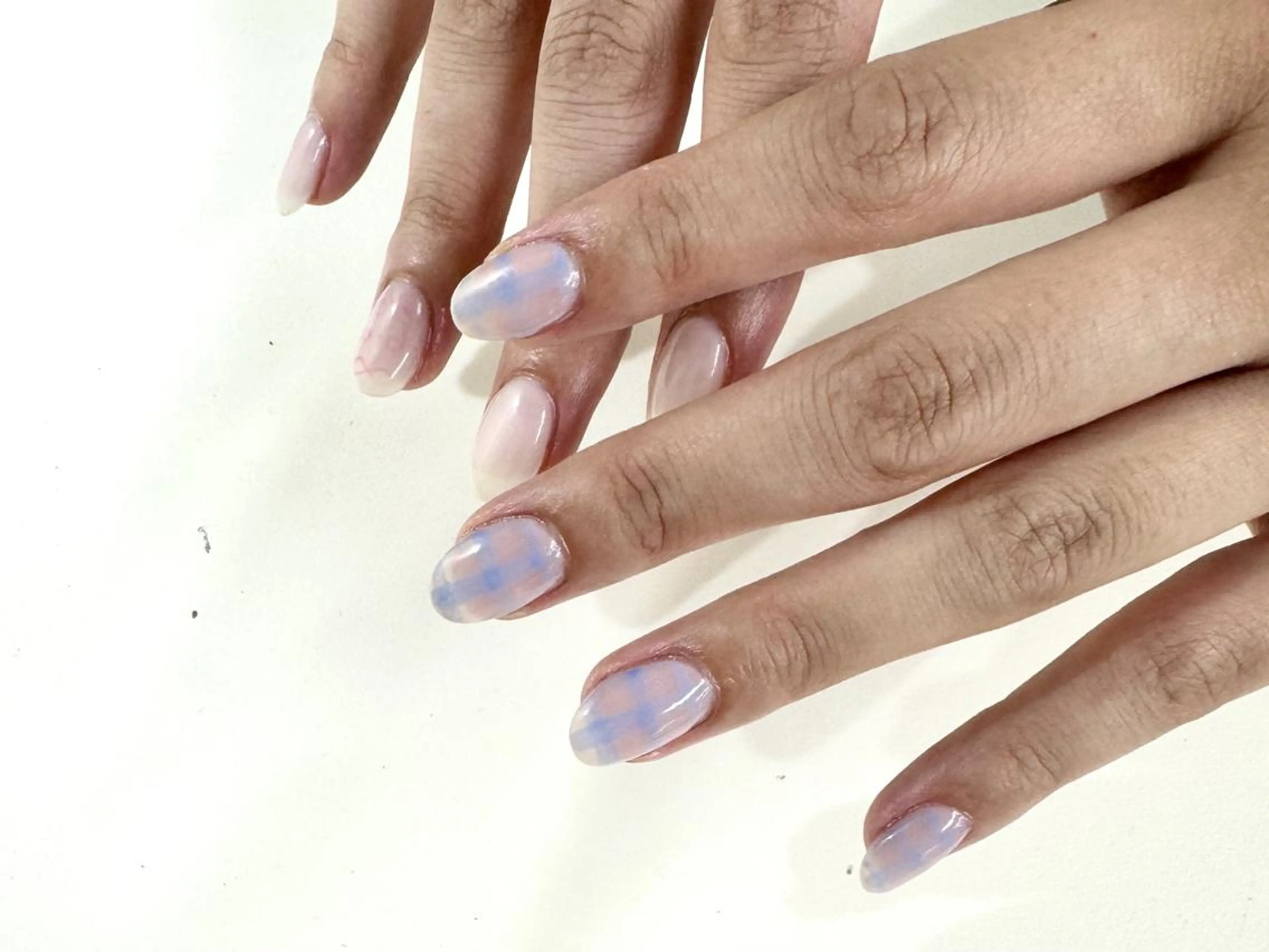 ネイル ジェルネイル 韓国ネイル ニュアンスネイル ワンホンネイル nailstudio eviz新宿店のネイルデザイン