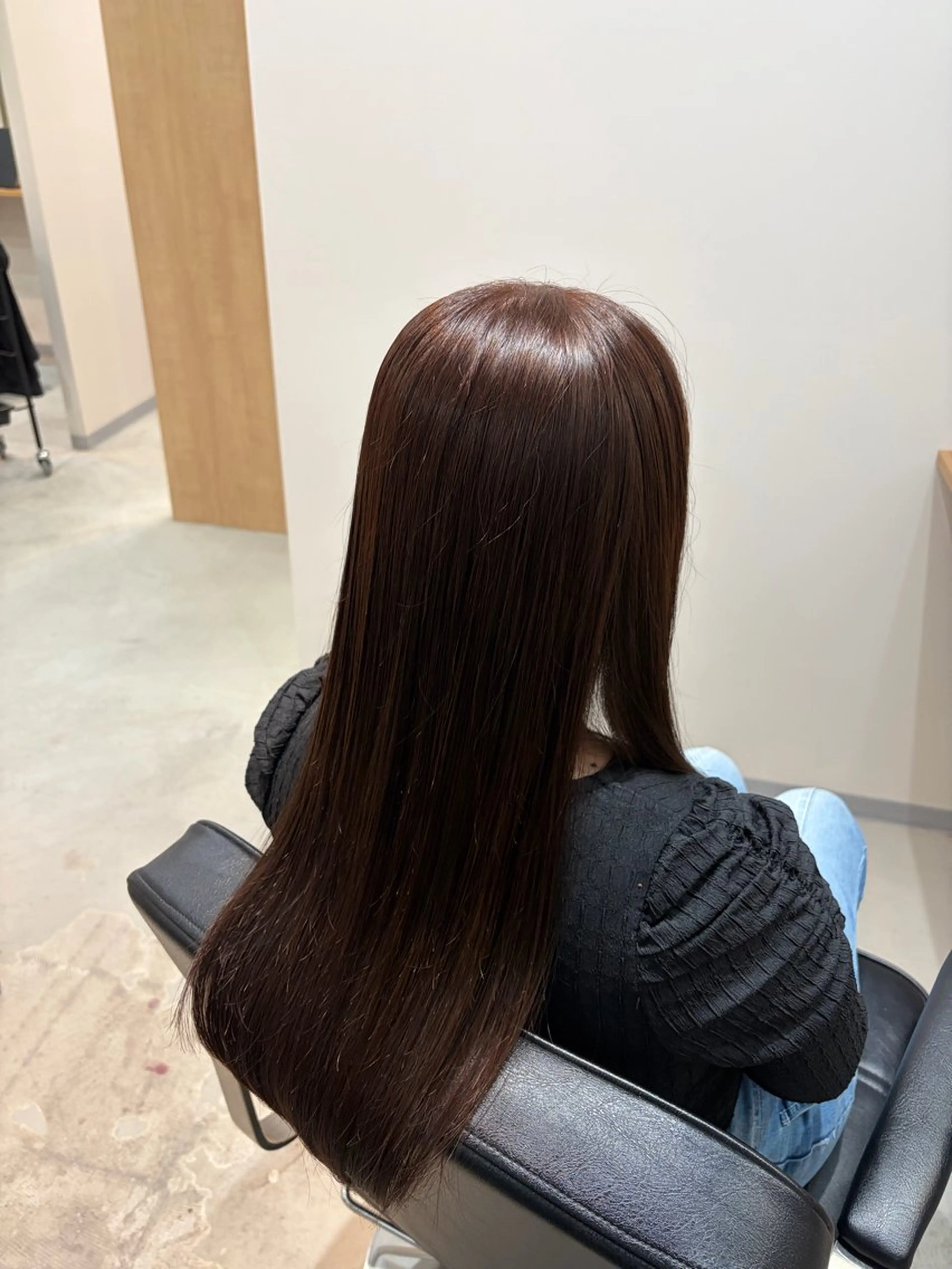 ロング omaフクダ 縮毛矯正/艶髪カラーのヘアスタイル