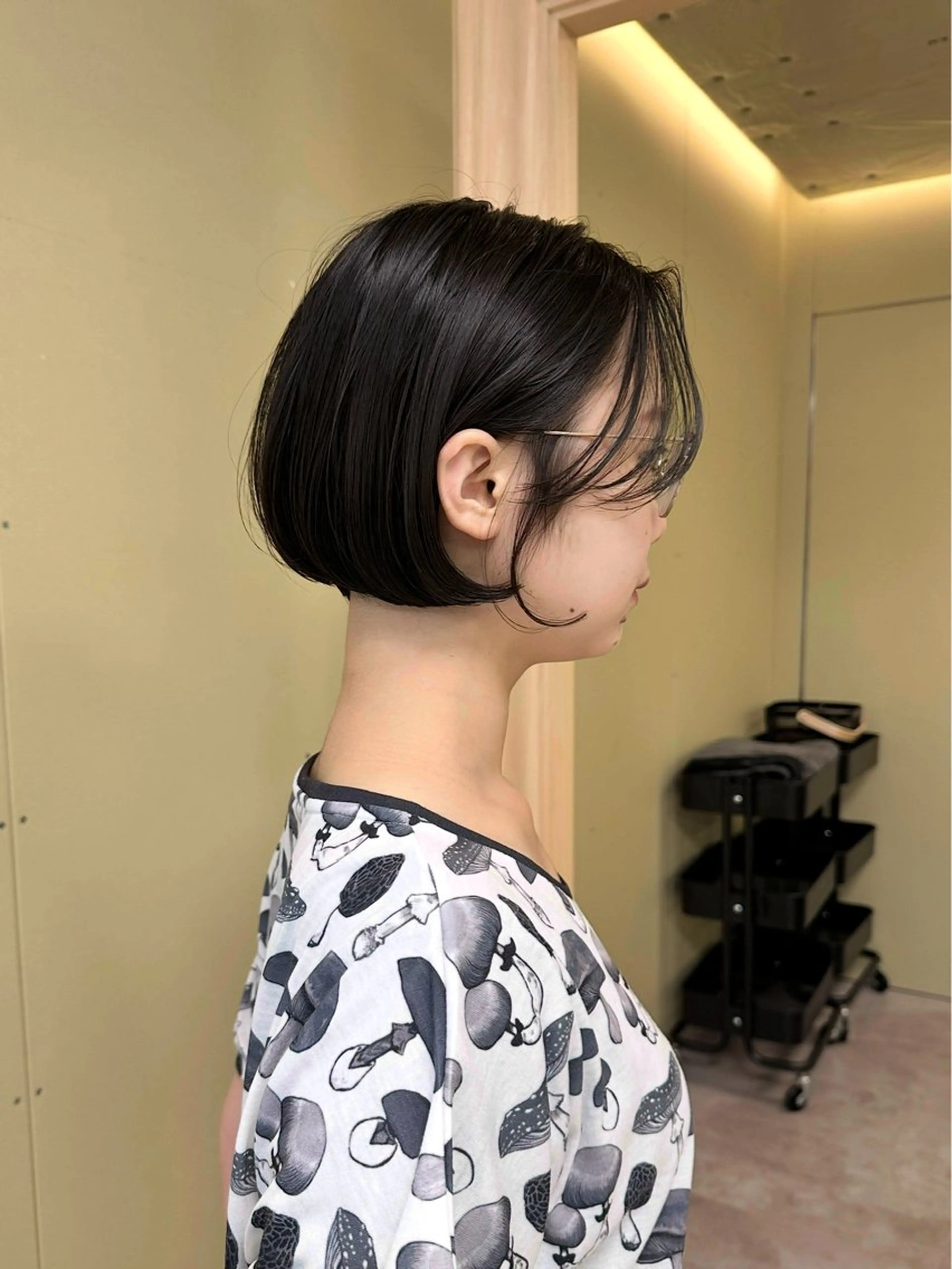 ミディアム カット ヘアカラー ボブ/ぱつっとボブ/ 谷口 海星のヘアスタイル