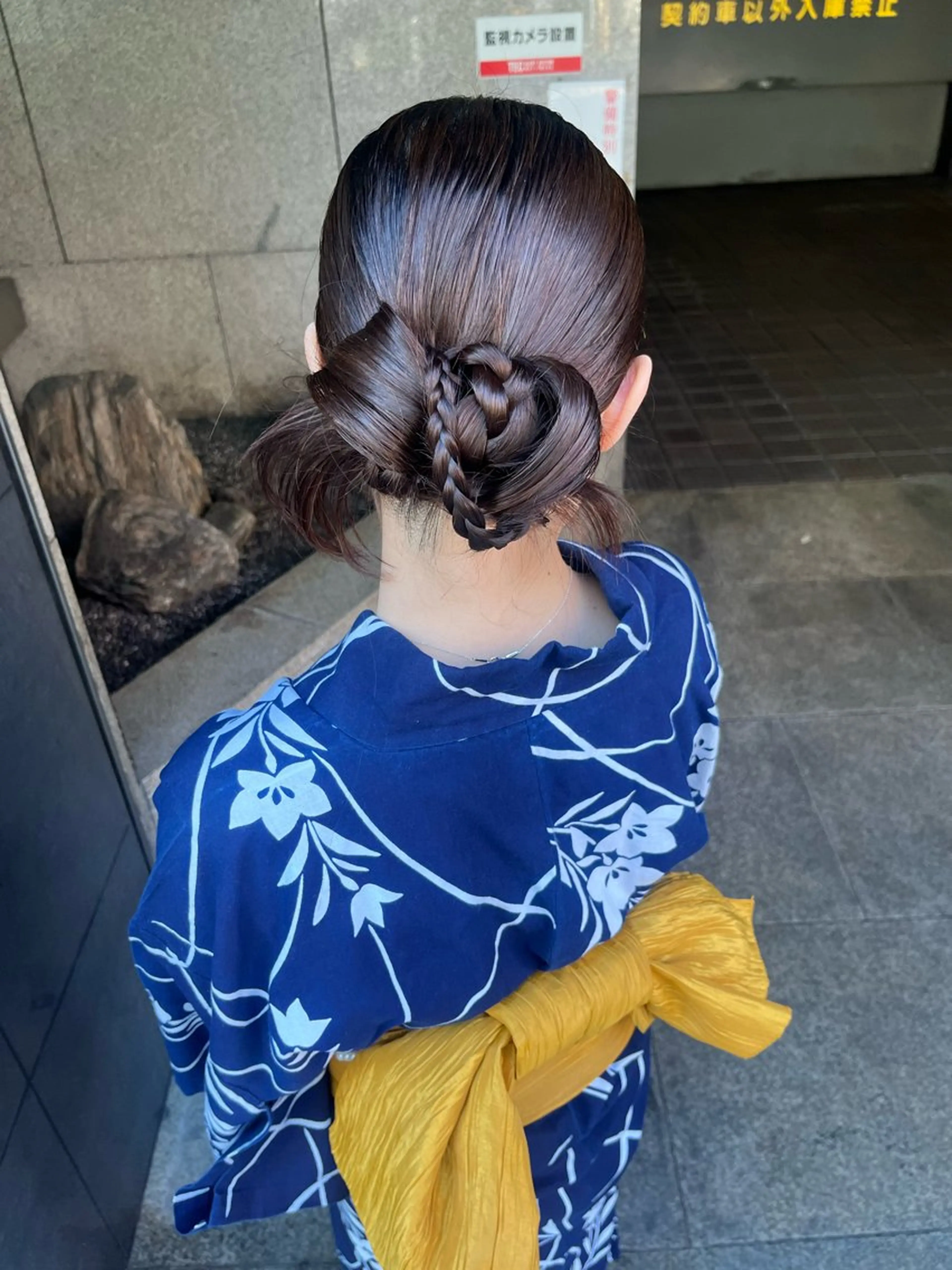 セミロング ヘアアレンジ 似合わせカット 浴衣 山下 明子のヘアスタイル