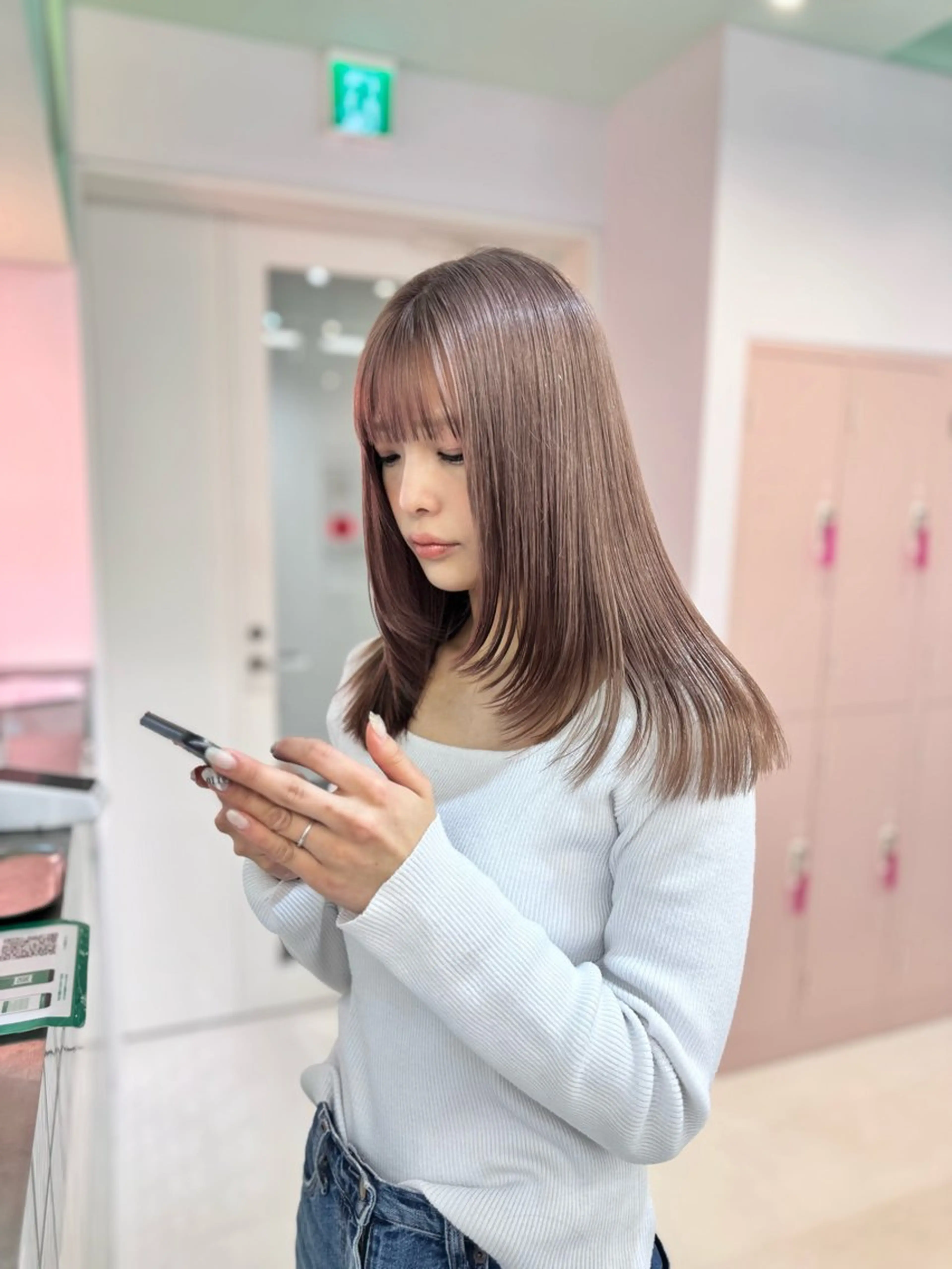 カラー YUZUKI艶カラー /似合わせ小顔カットのヘアスタイル