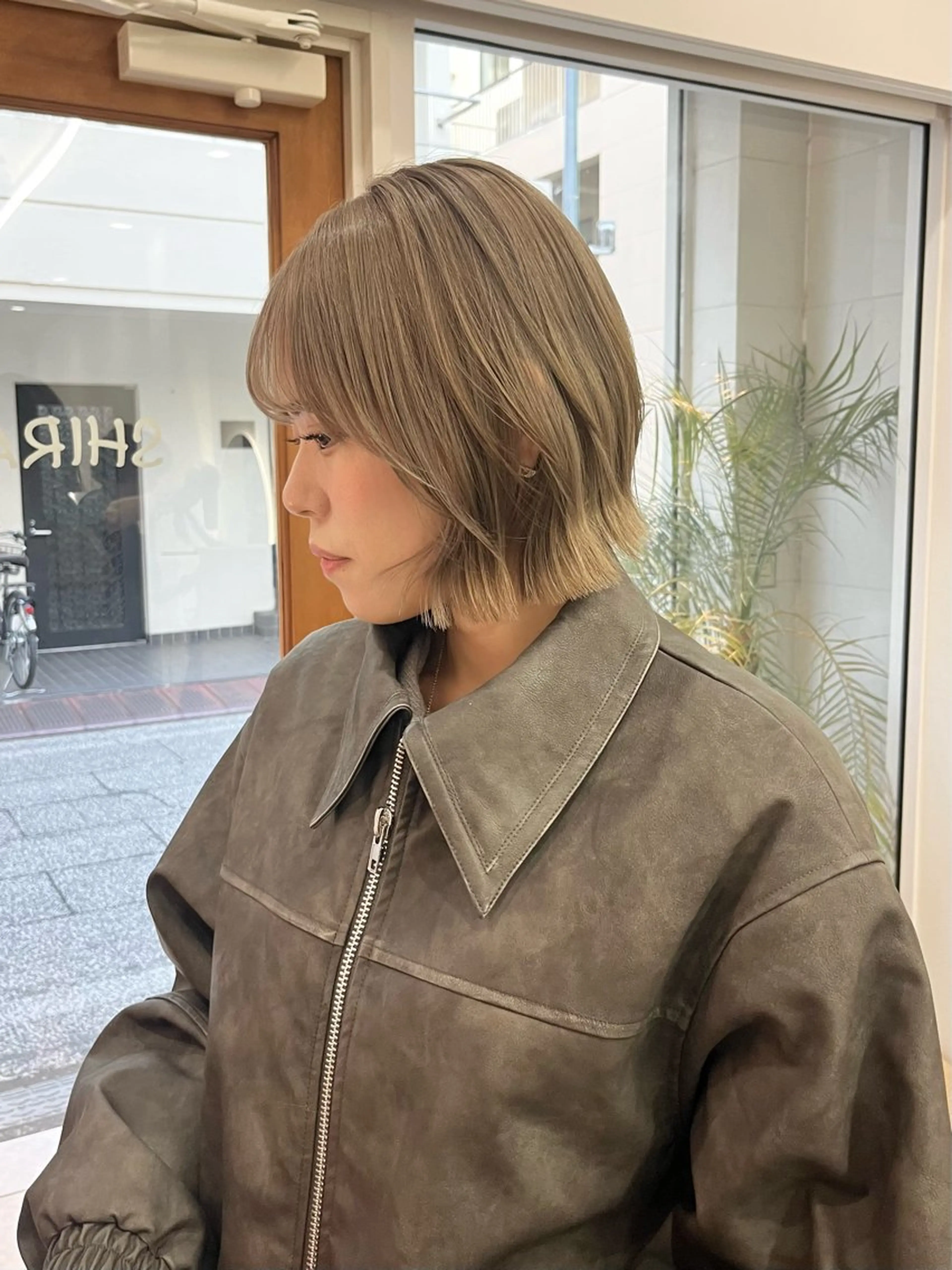 ミディアム カラー カット ヘアカラー トリートメント ベージュ⟡˖レイヤー ˖ ࣪⊹あずきのヘアスタイル