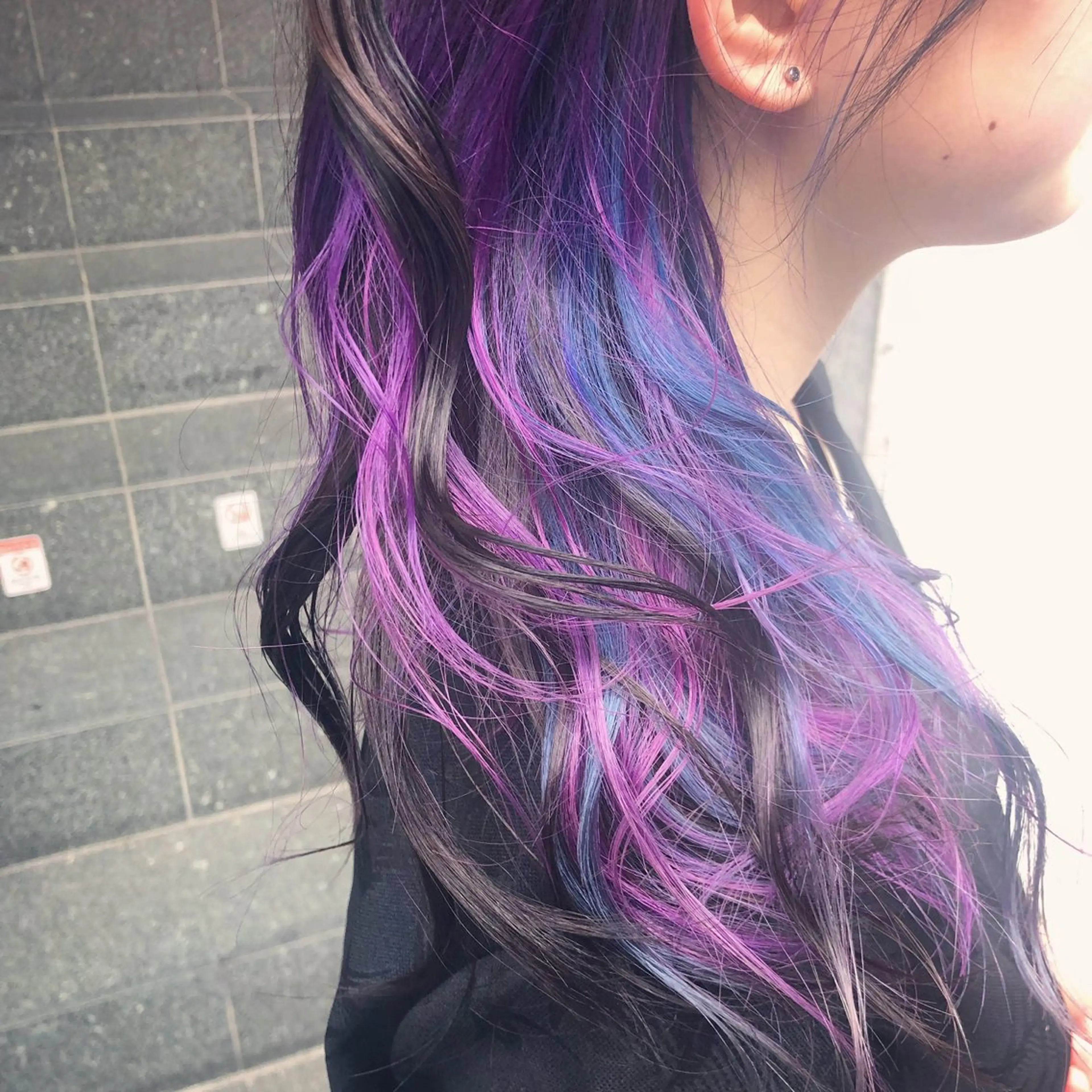 ロング カラー ブリーチ デザインカラー インナーカラー ユニコーンカラー カット ヘアカラー トリートメント 原宿サロン代表 デザインカラー伊藤卓のヘアスタイル