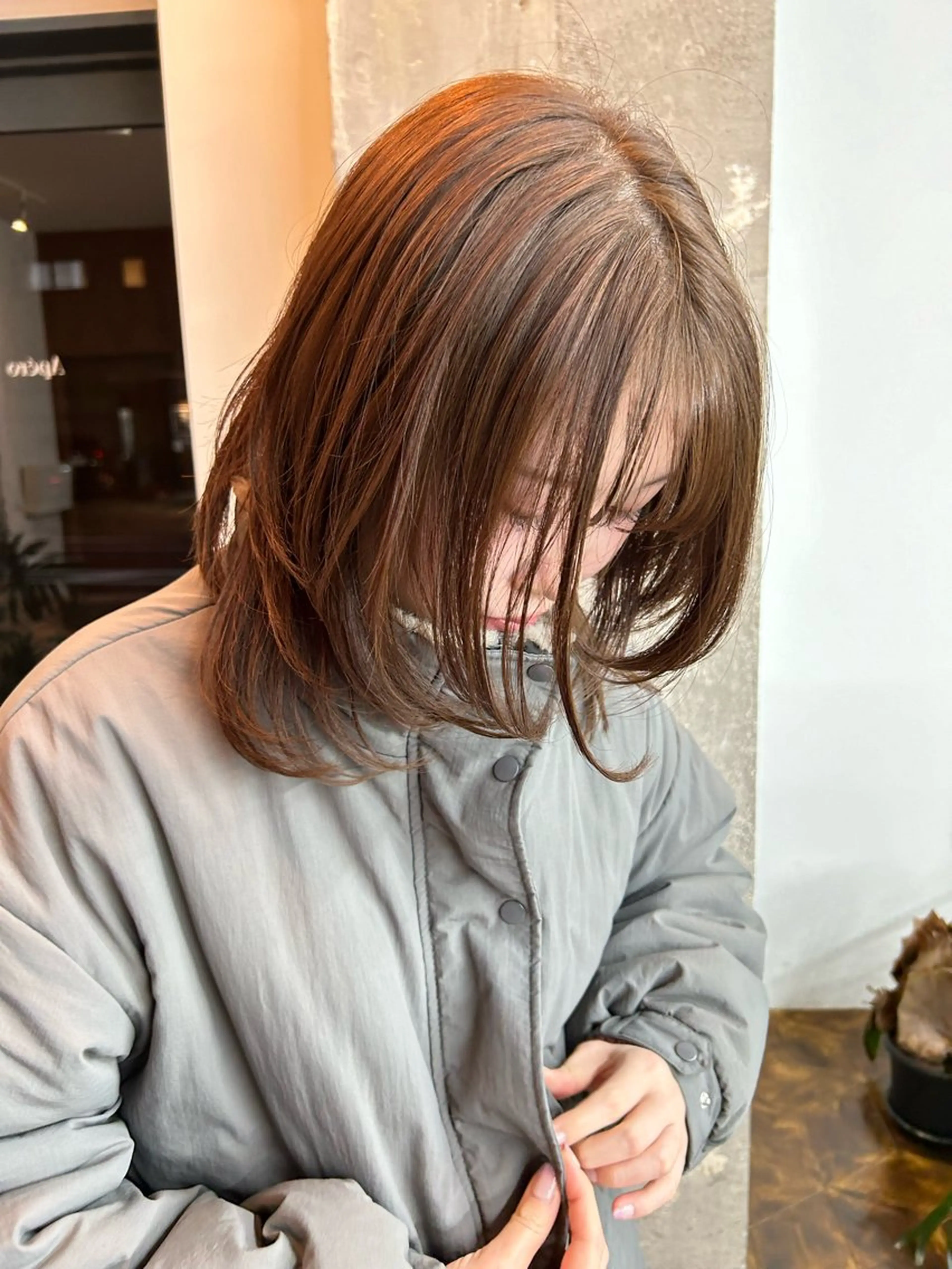 ミディアム ヘアカラー 🫧透明感カラー🫧 ハシモトタケルのヘアスタイル