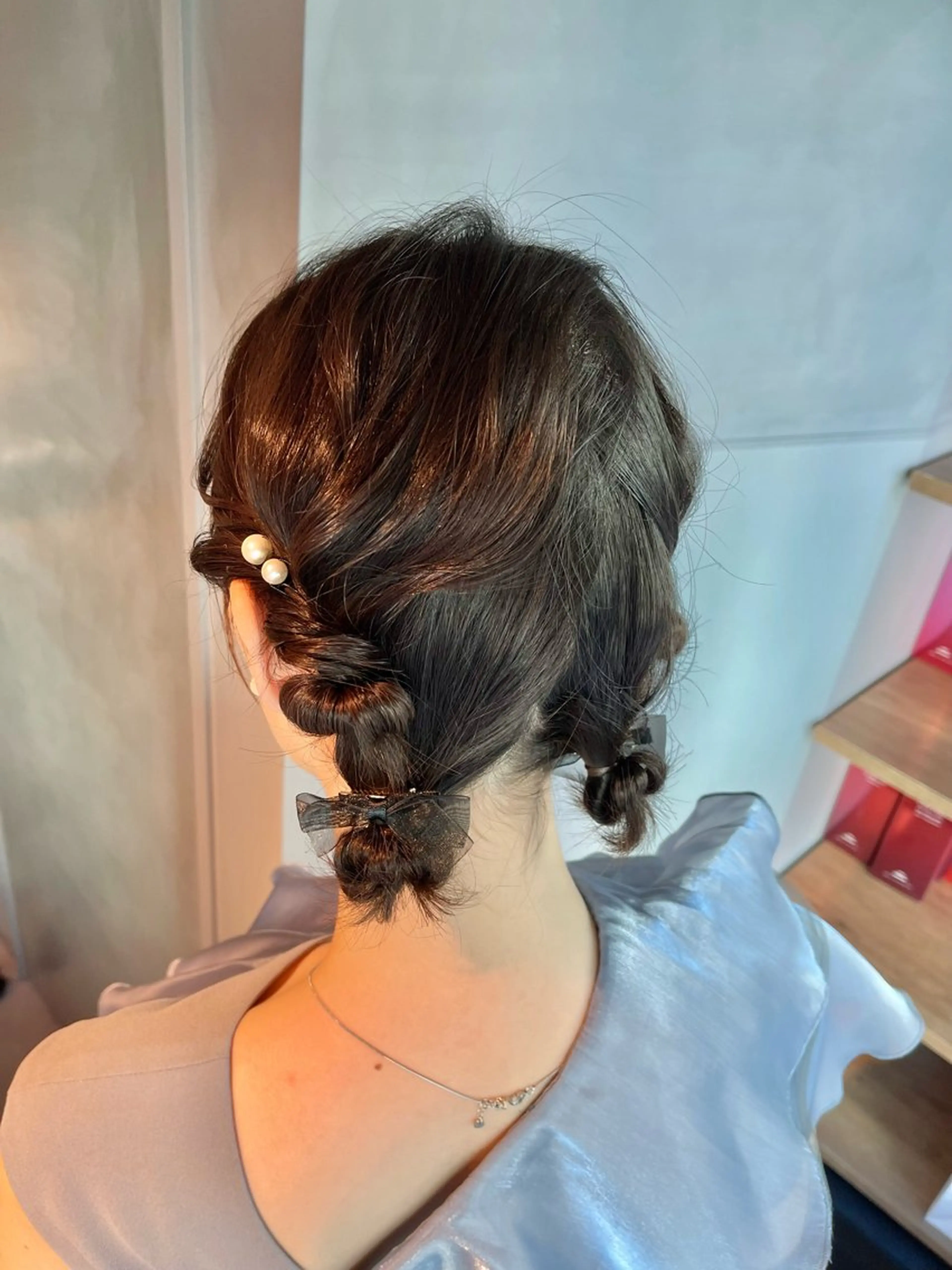 ヘアアレンジ ポニーテール 結婚式・ブライダル 卒業式のヘアスタイル ヘアセット charm《銀座》 ヘアセット/縮毛矯正のヘアスタイル