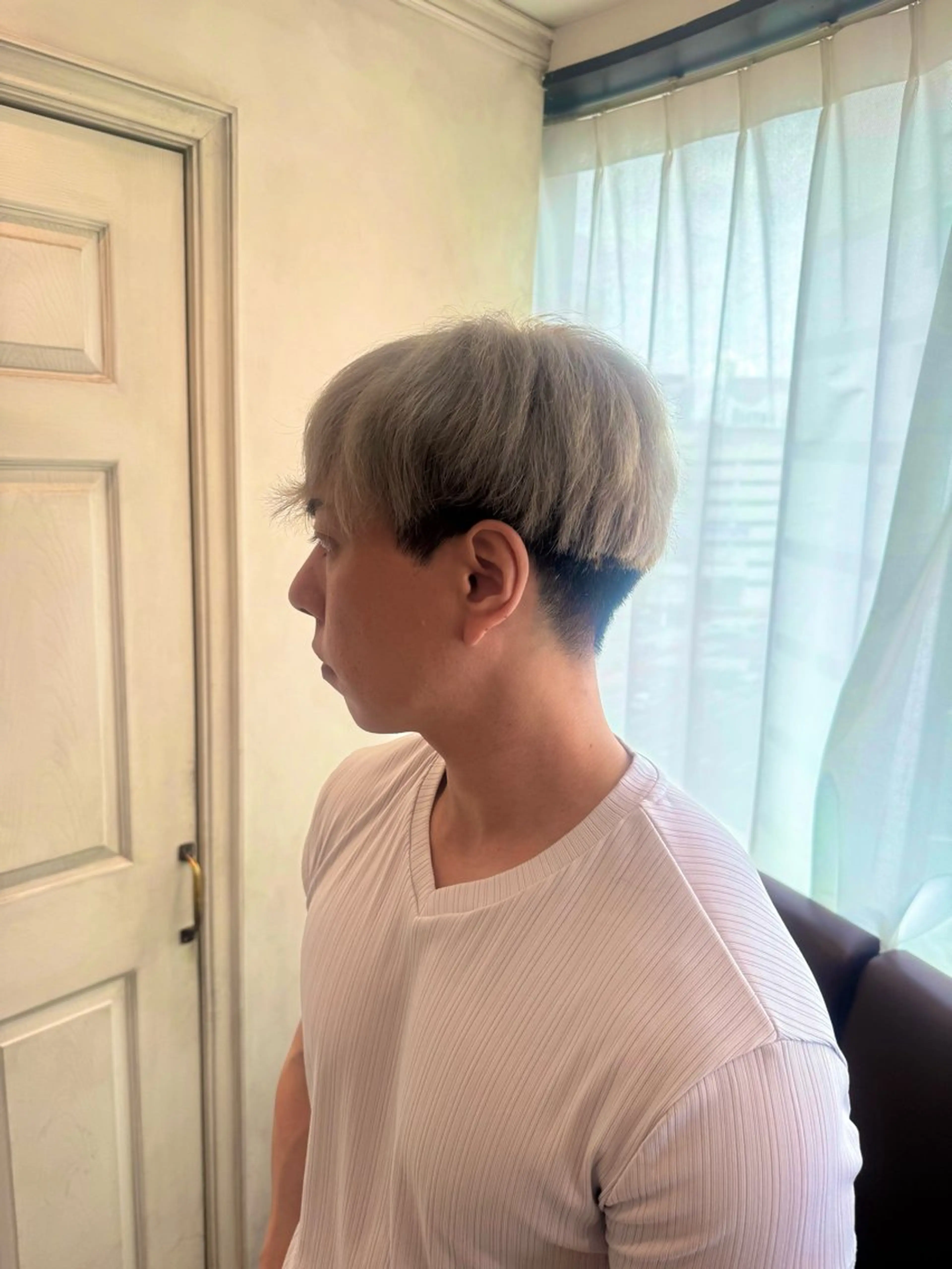 カラー メンズ ヘアカラー 透明感カラー💜 モテ髪 空陽💙のヘアスタイル