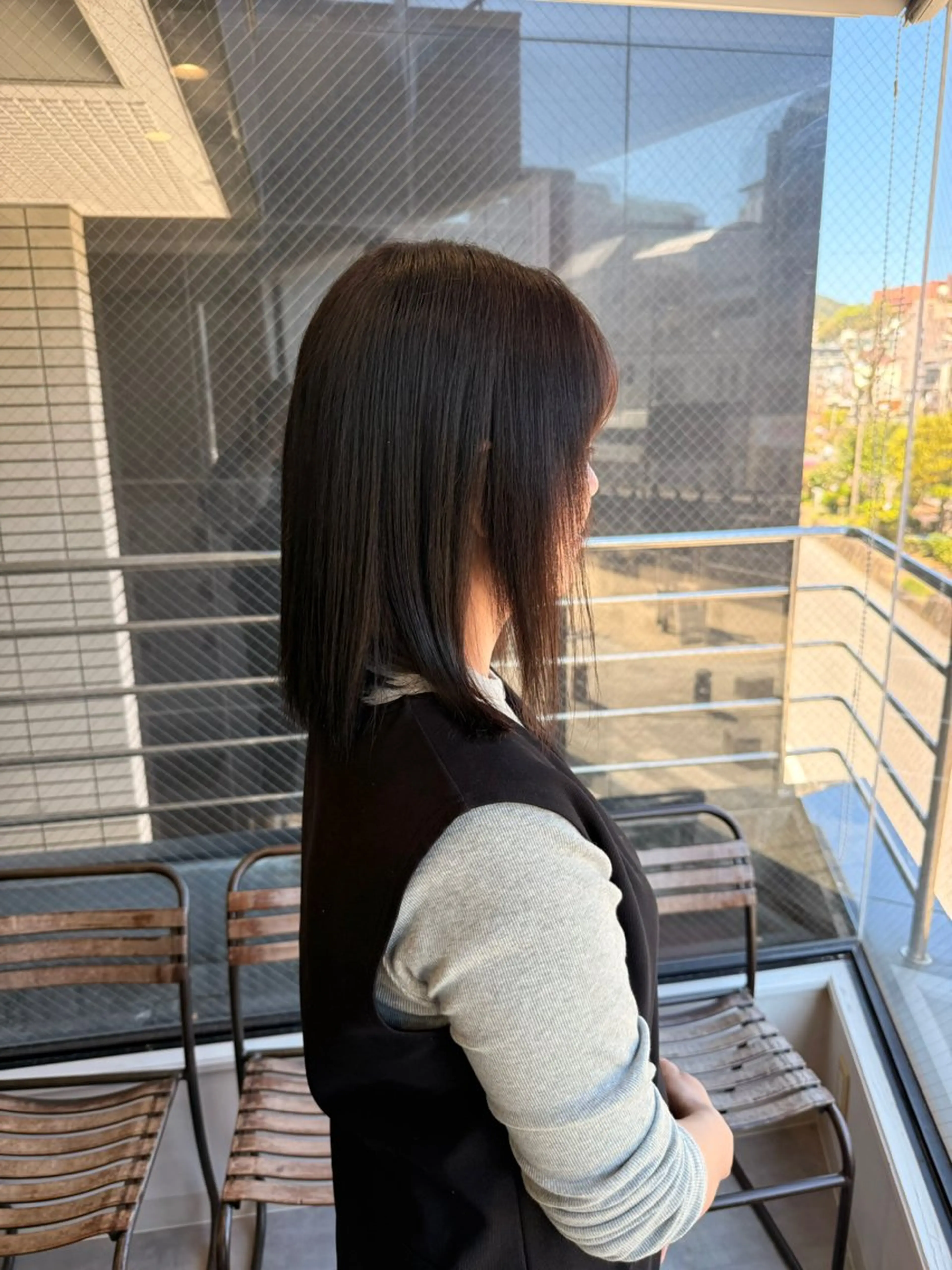 ミディアム カラー 宮崎 寛美のヘアスタイル