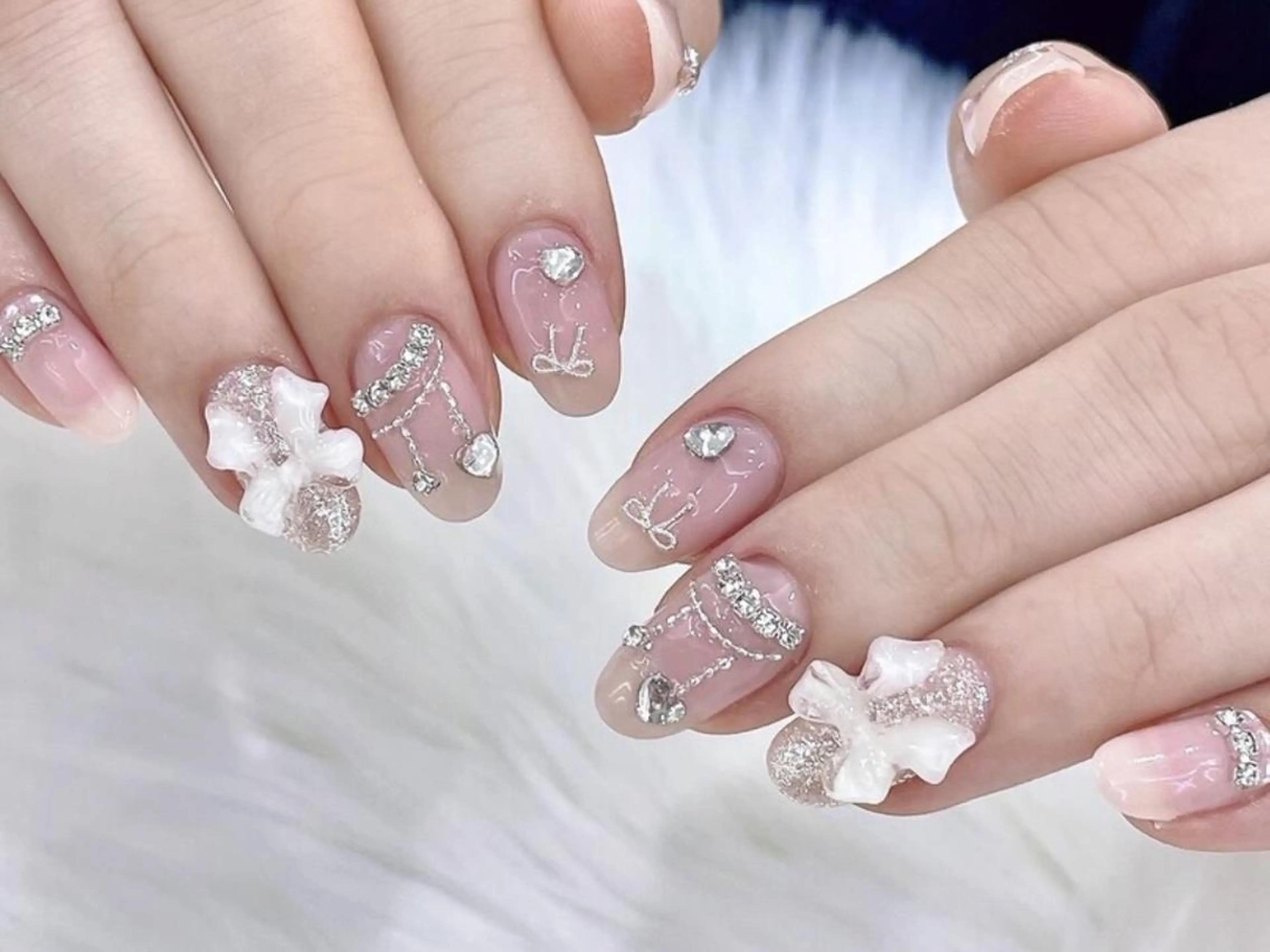 ネイル アートネイル ガーリー マグネットネイル 持ち込み 🎀cute nail🎀トレンドのネイルデザイン
