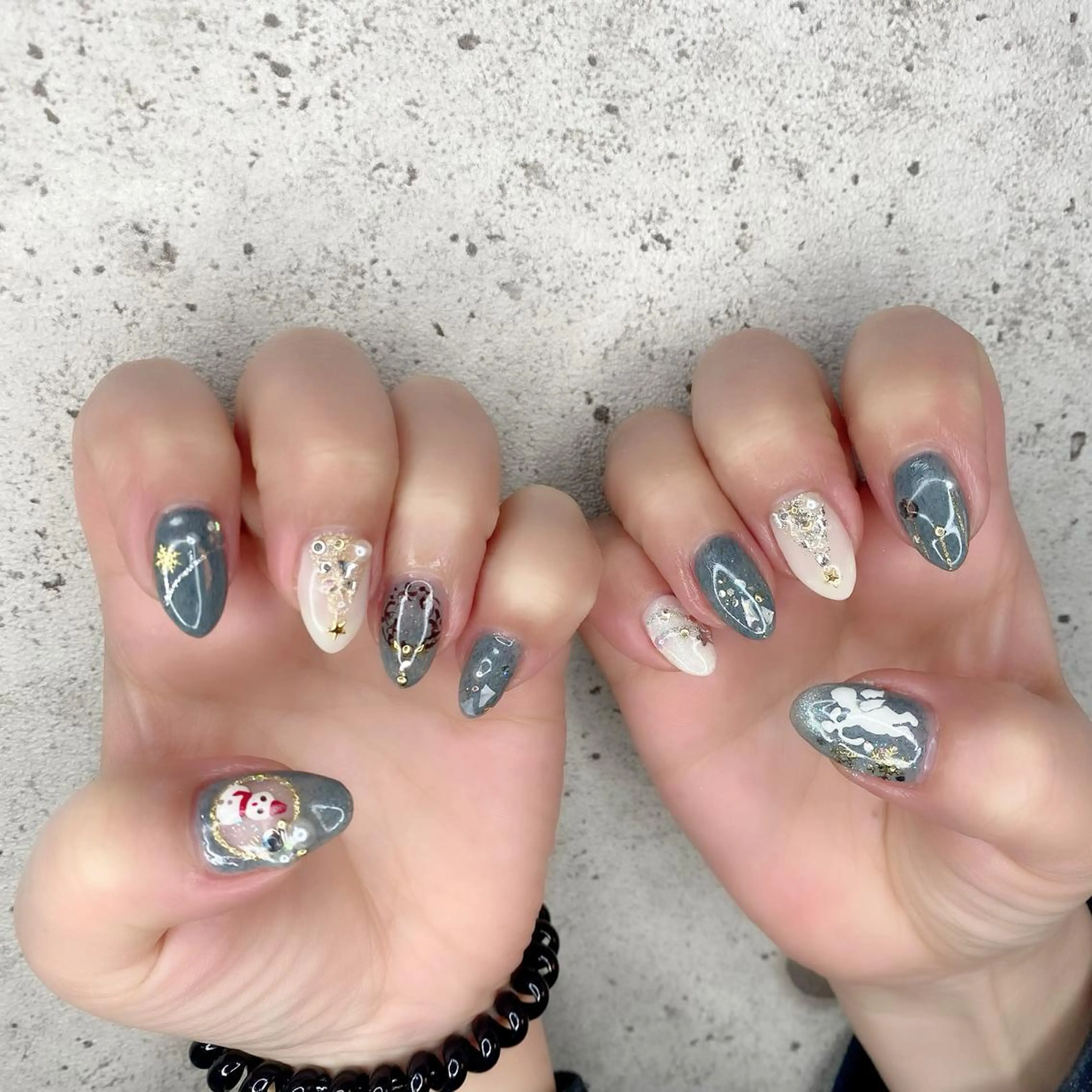 セミロング カラー パーマ ヘアアレンジ メンズ キッズ ネイル マツエク・マツパ クリスマス ジェルネイル 冬ネイル クリスマス ハンドネイル Salon Ｋのネイルデザイン