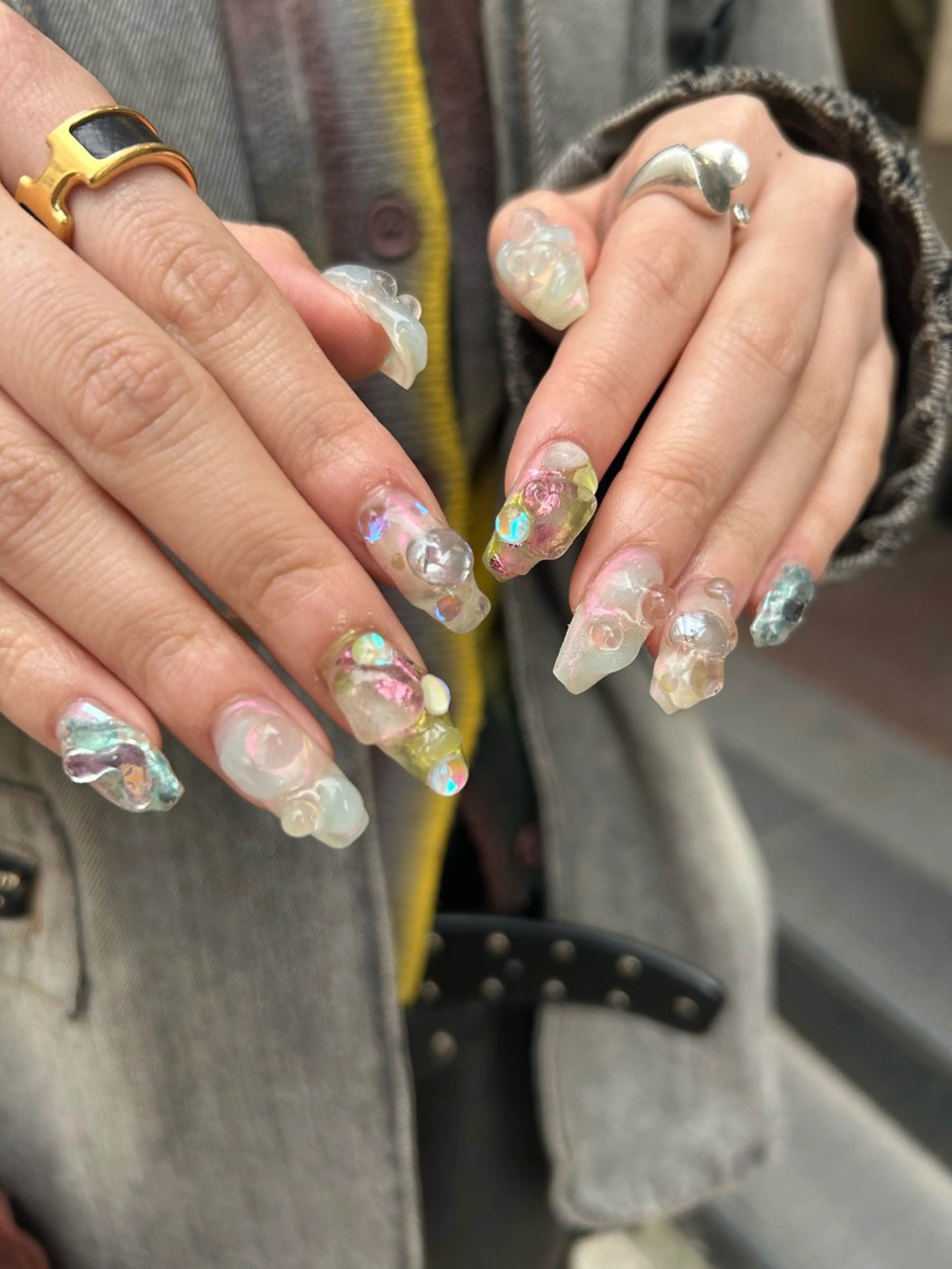 ネイル アートネイル クリアネイル ニュアンスネイル Yuni.所属・sakae yurinaのネイルデザイン