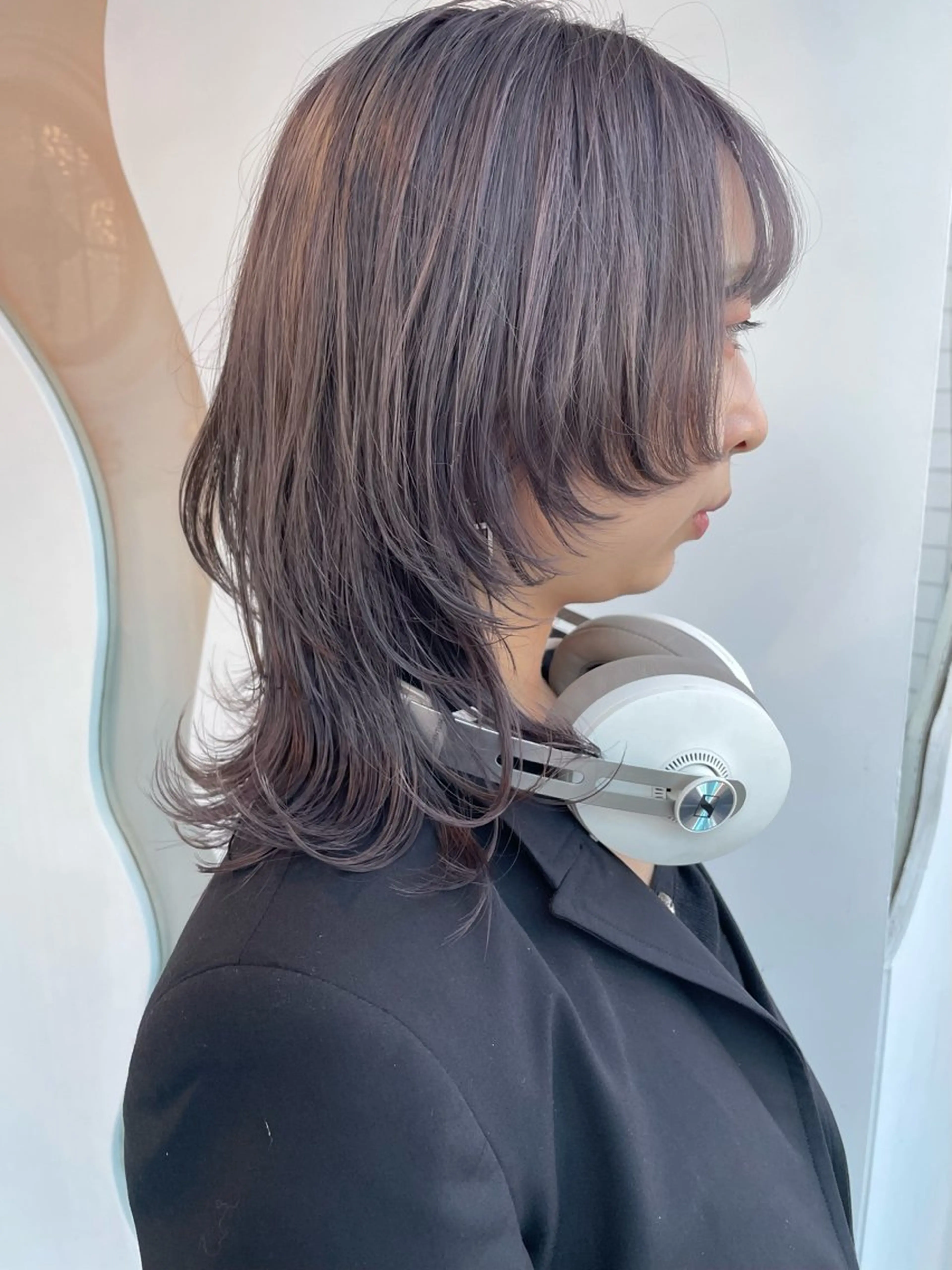 ミディアム レイヤーカット ウルフカット カット ヘアカラー 🐺高椋 海/ウルフ/レイヤーのヘアスタイル