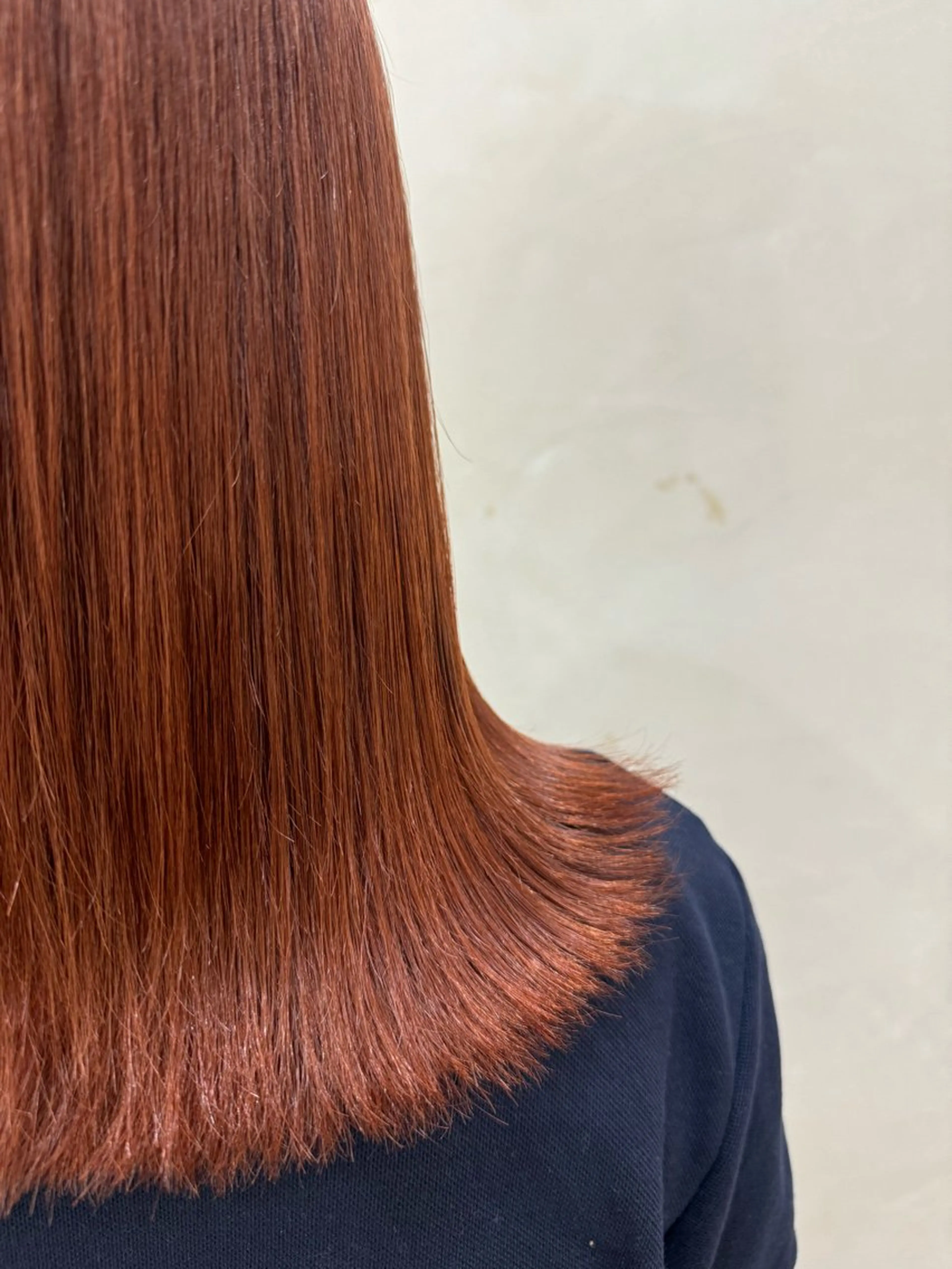 ミディアム カラー オレンジ 矢場町/ダブルカラー /レイヤー/アリサのヘアスタイル