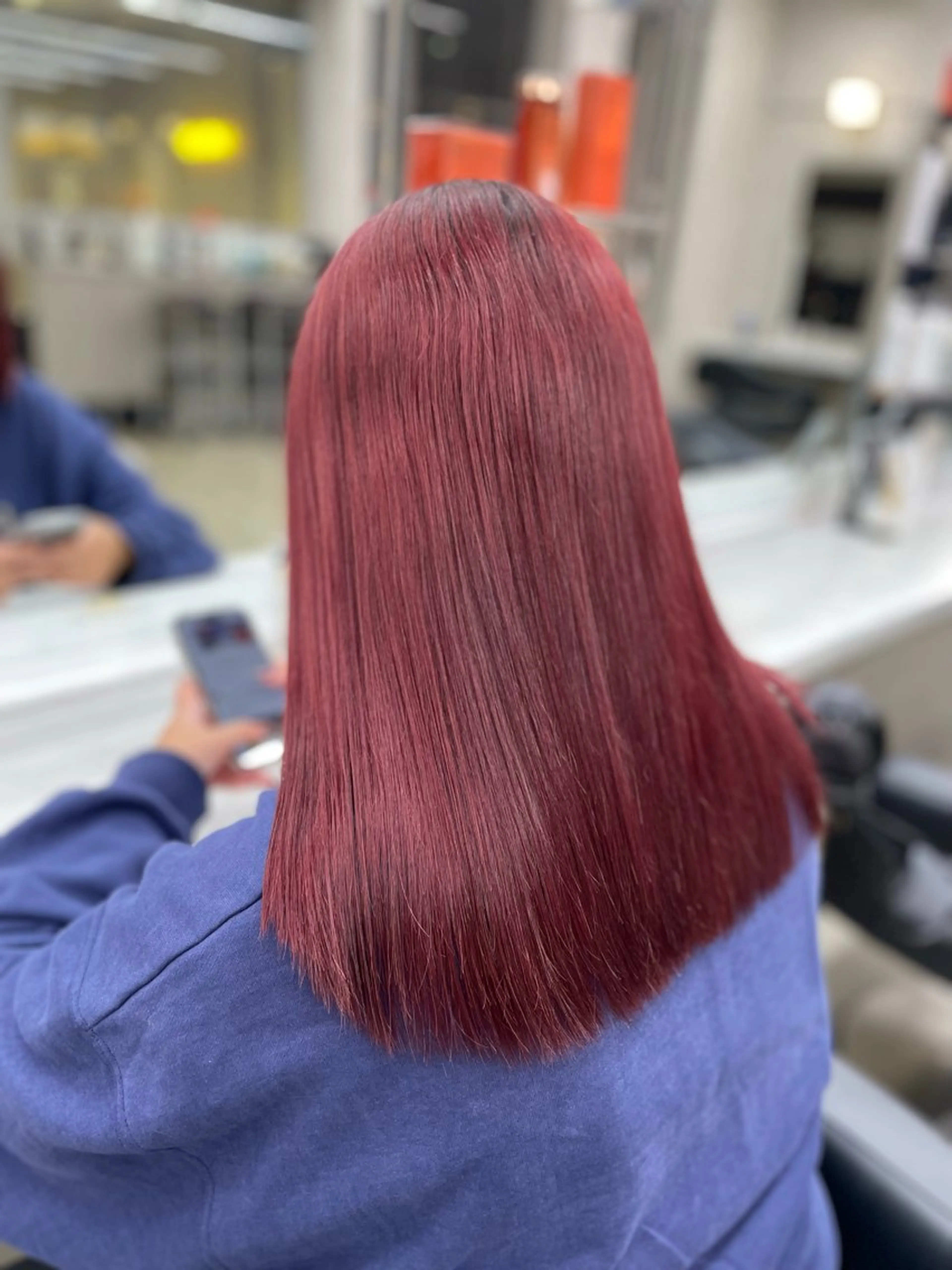 セミロング カラー ヘアアレンジ ヘアカラー トリートメント ヘアセット 💗横浜美容室 💗HARUNAのヘアスタイル