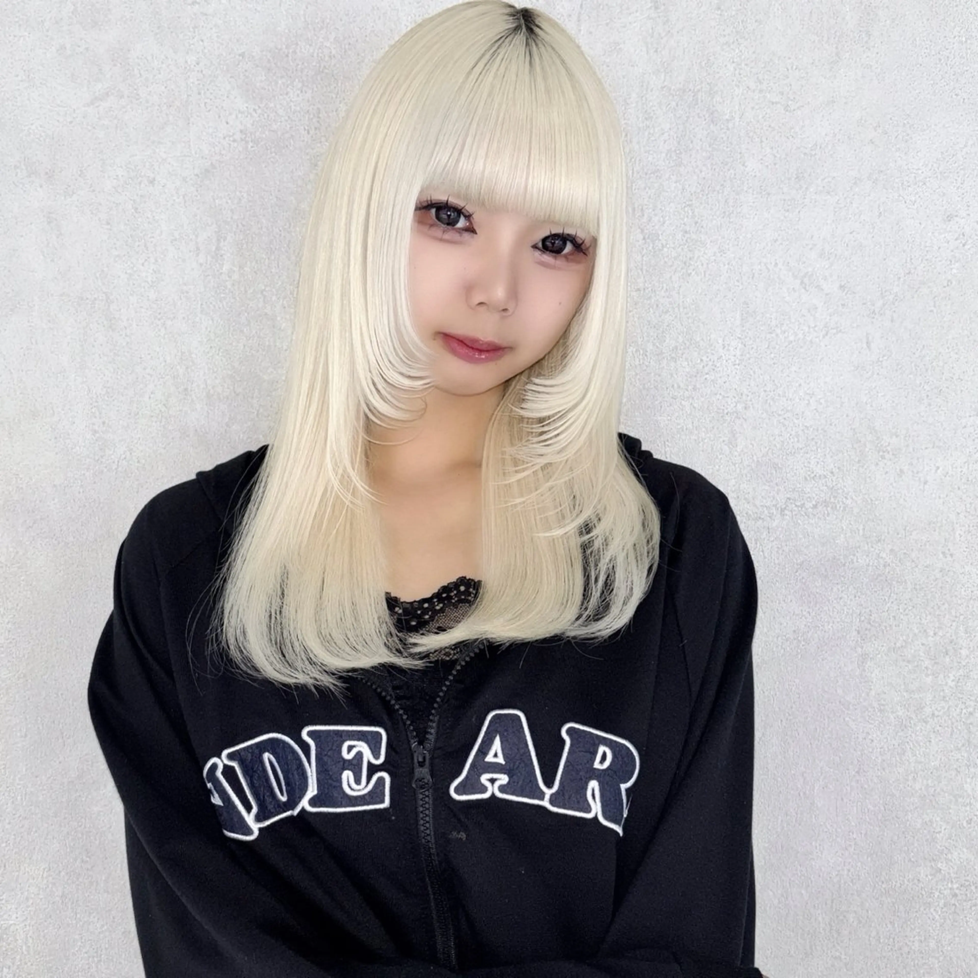 セミロング 艶髪ハイトーン/ ブロンド/Nagiのヘアスタイル