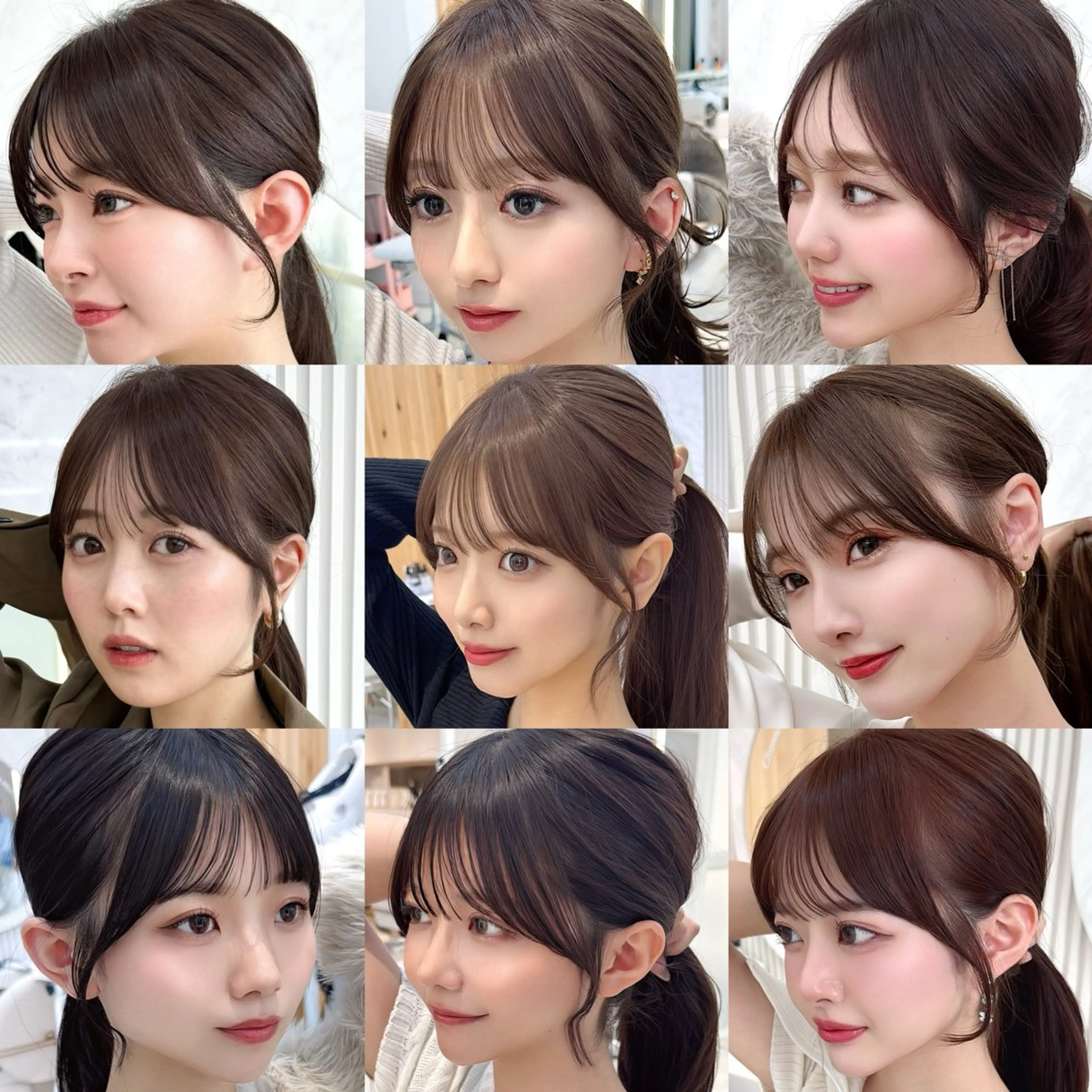 セミロング カット ヘアカラー トリートメント レイヤーカット/ 顔まわり/アオイのヘアスタイル