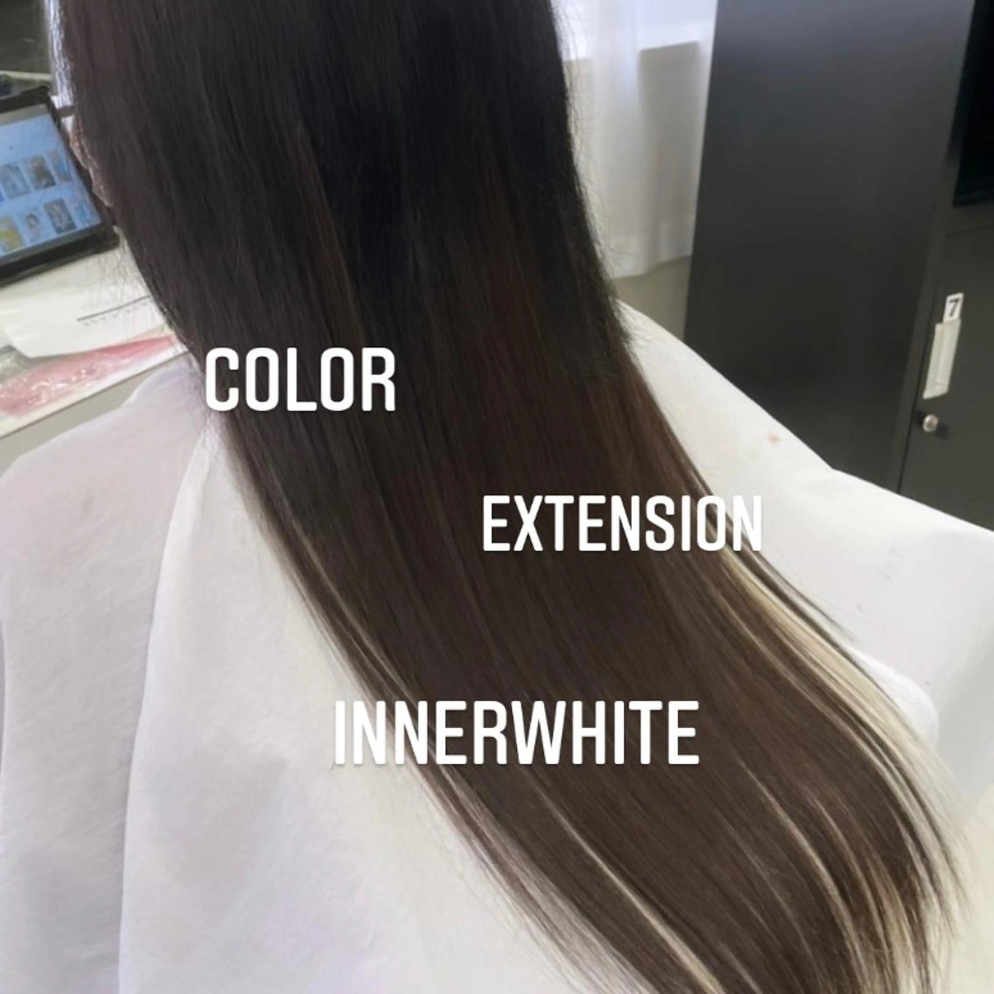 ロング カラー ヘアカラー エクステ エクステ🩵ブリーチ 韓国ヘア🩵KAEのヘアスタイル