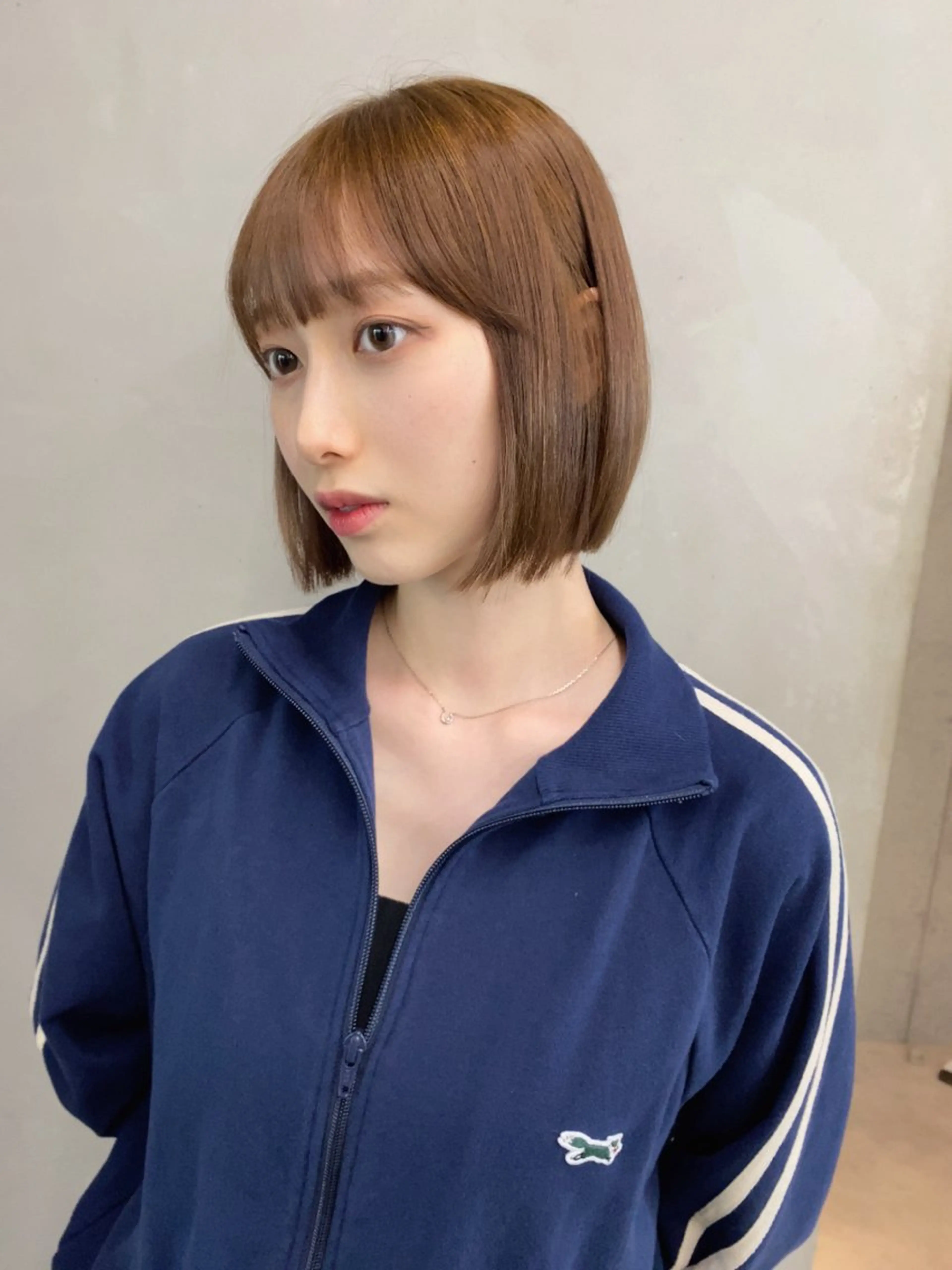 ミディアム カラー カット ヘアカラー レイヤー/柔色 カラー/SAkiのヘアスタイル