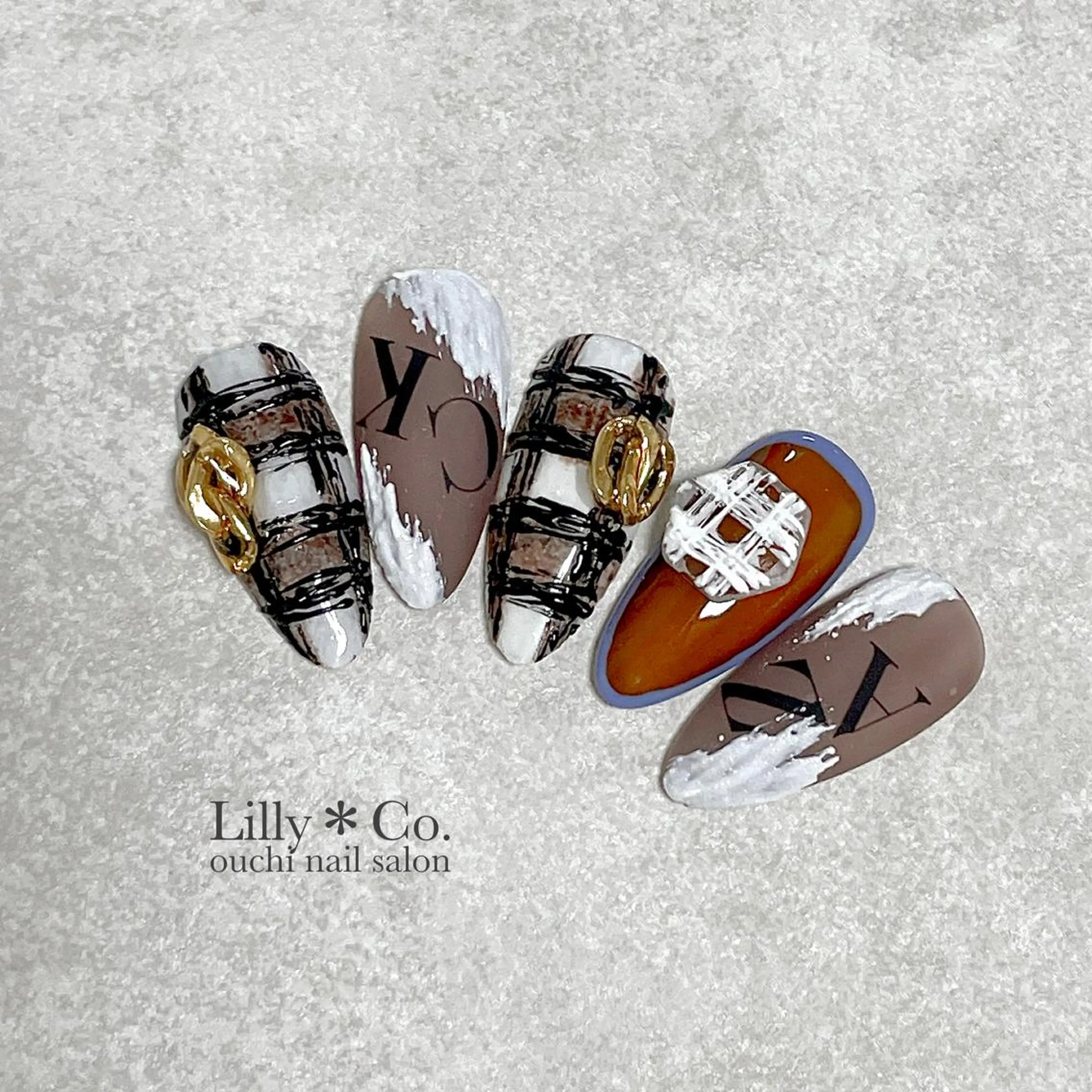 ネイル アートネイル バレンタイン ハンドネイル ハンドケア Lilly Co.のネイルデザイン