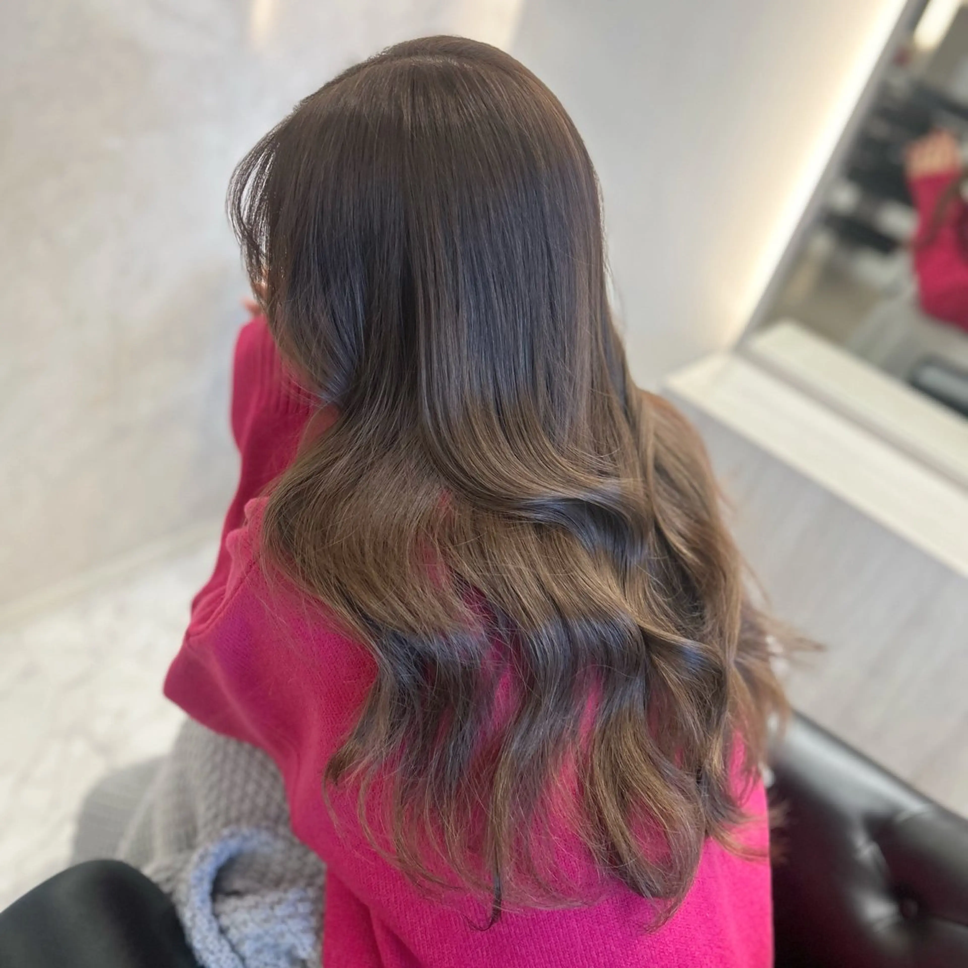 ロング カラー カット ヘアカラー トリートメント &chaLme   心斎橋所属・emi/髪質改善/ 韓国風/艶カラーのヘアスタイル