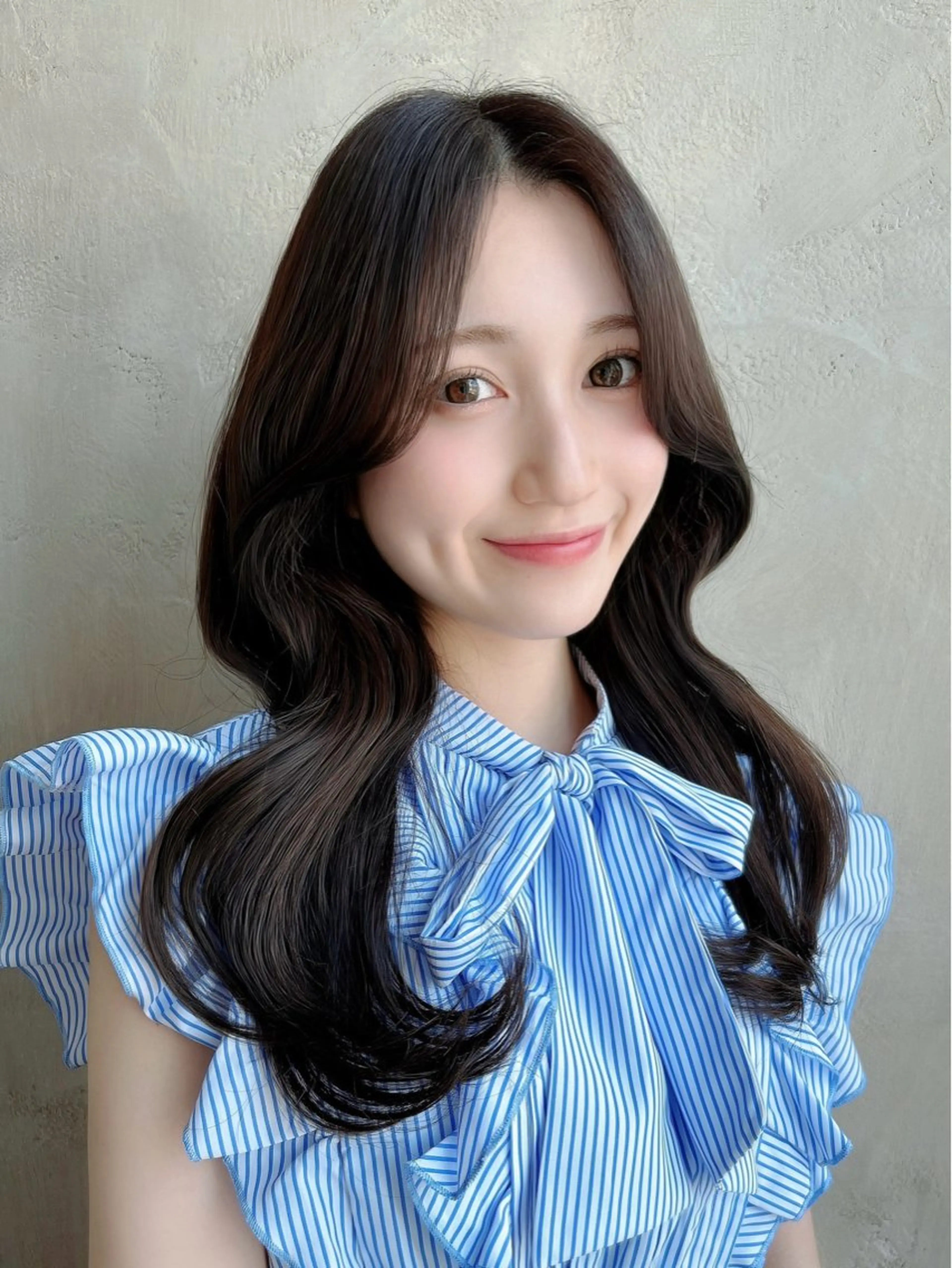 ロング カラー パーマ カット ヘアカラー トリートメント 新宿✨顔周りカット 韓国ヘア/坂本亜裟海のヘアスタイル