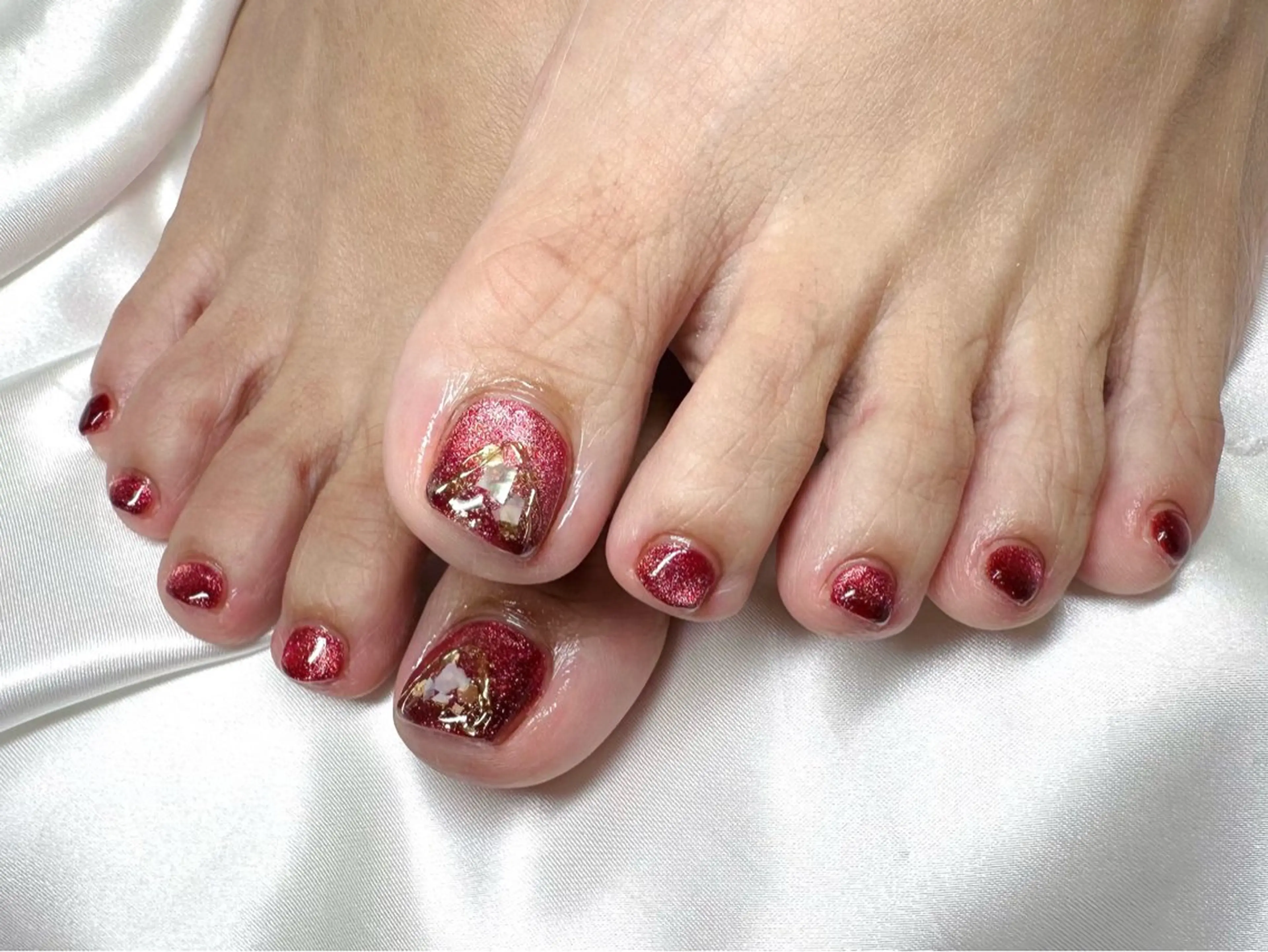 ネイル マグネットネイル フットネイル nu NANAのネイルデザイン