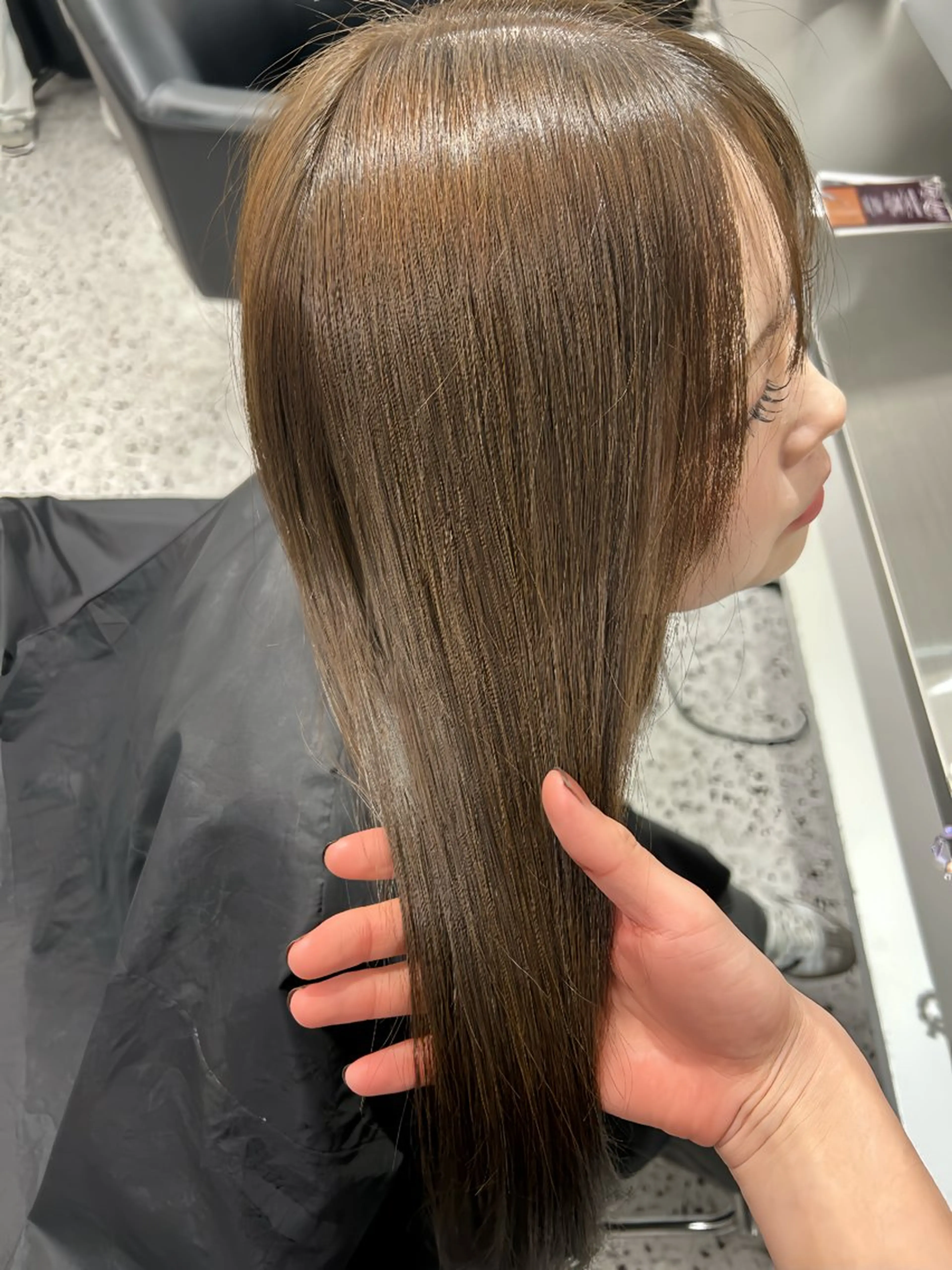 ロング カラー ヘアアレンジ ベージュカラー ラテベージュ 銀座terrace所属・🫧透明感／艶カラー 🫧Ryuseiのヘアスタイル