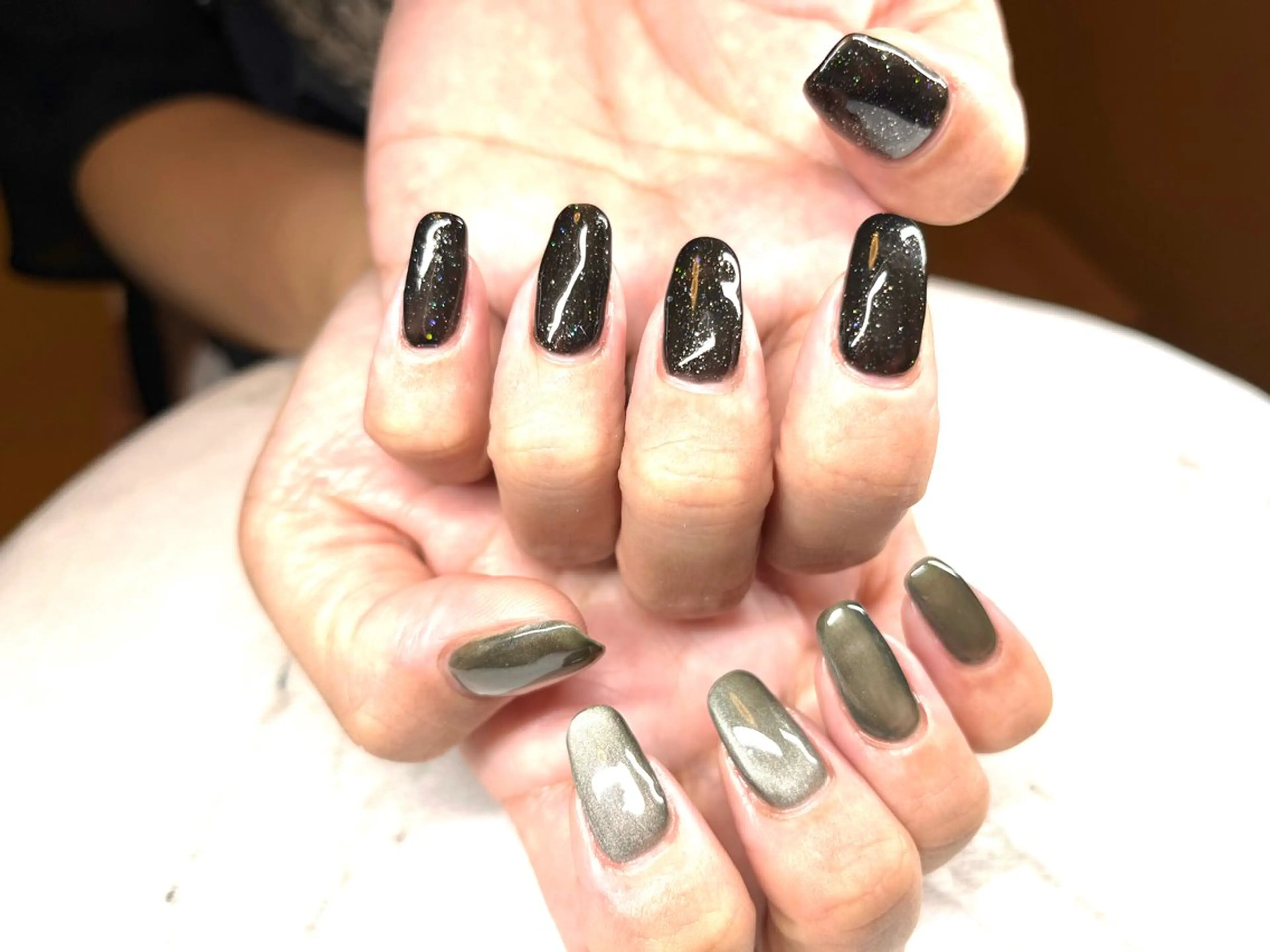 ネイル マグネットネイル ワンカラーネイル T Yumikoのネイルデザイン