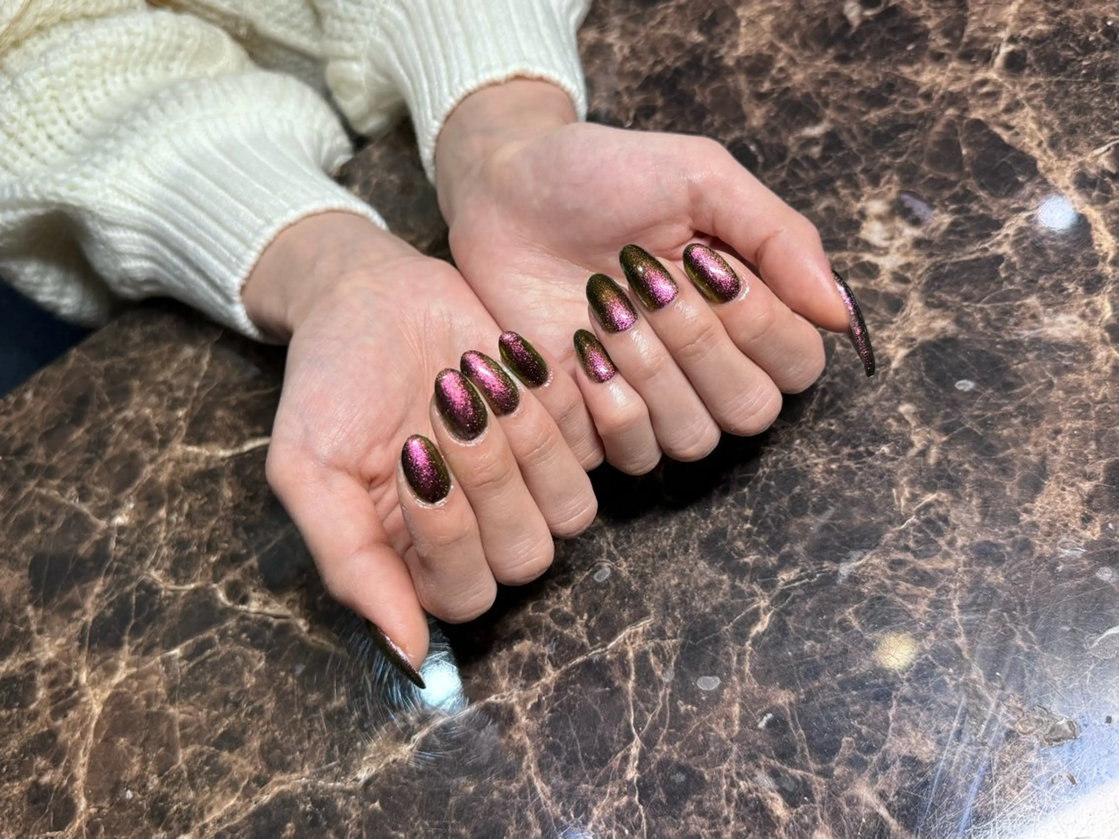 ネイル ラメ(グリッター) ワンカラーネイル IROHA NAIL Mihoのネイルデザイン