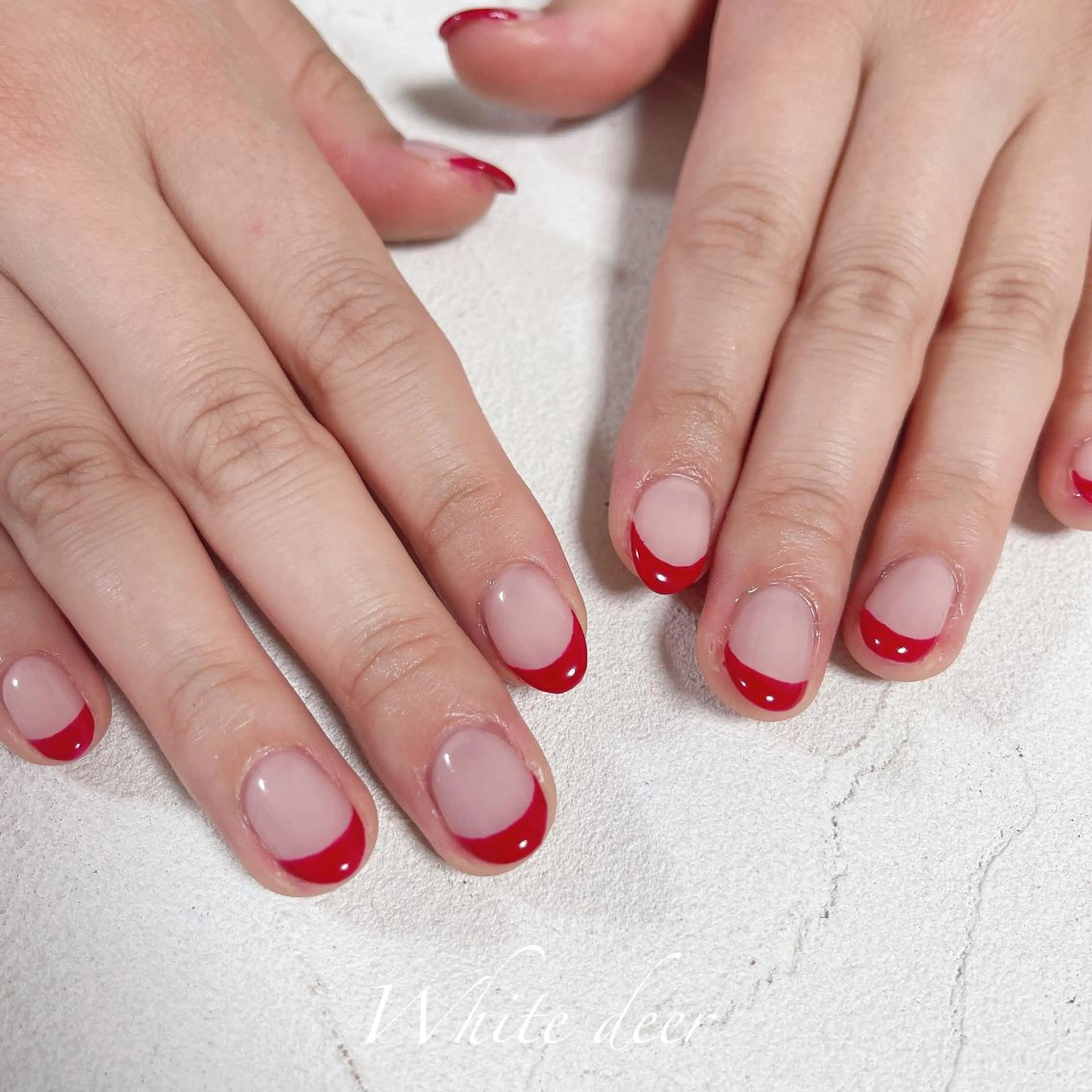 オープン記念㊗️オフなし！フレンチネイル¥6980→¥6500🎉の写真