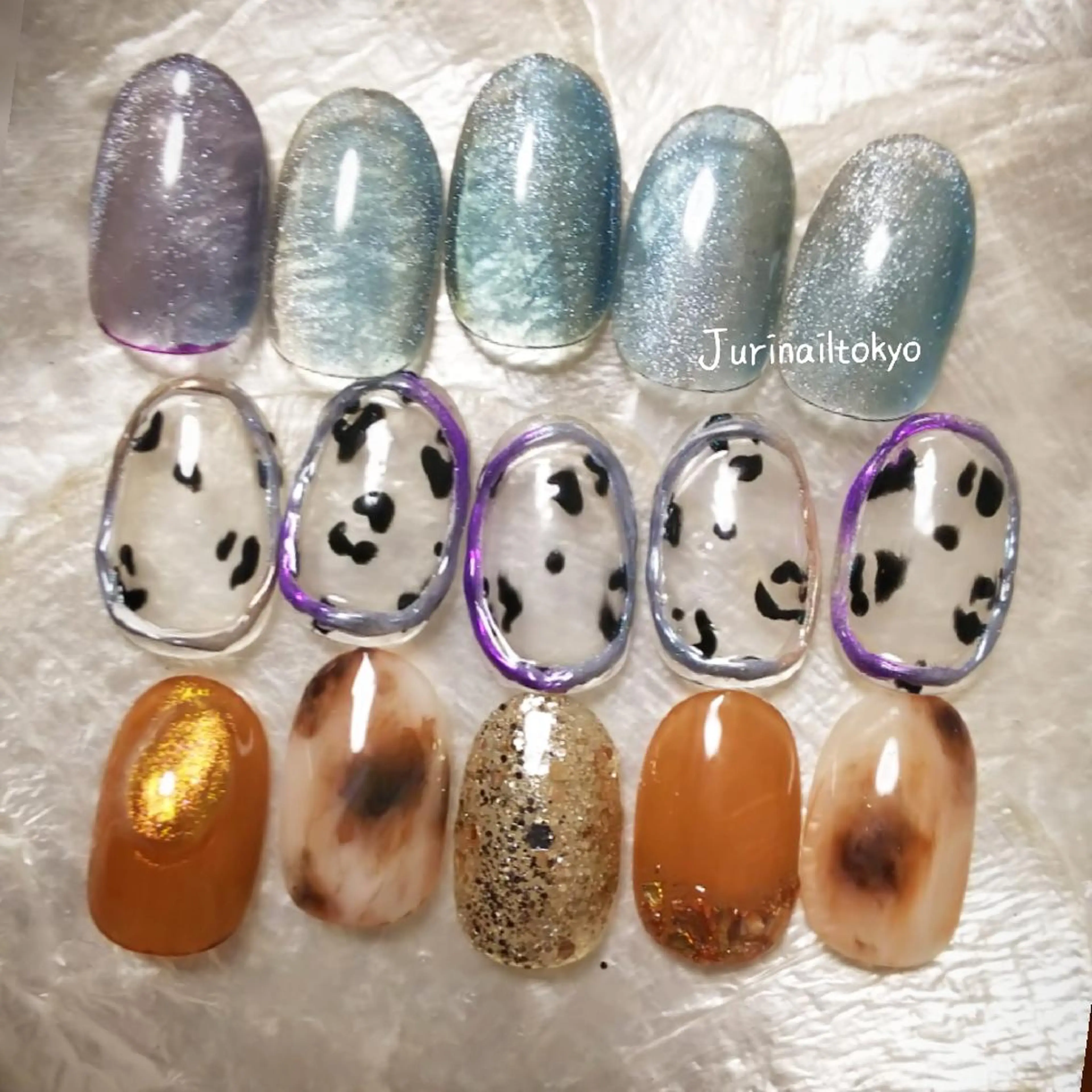 ネイル クリアネイル 韓国ネイル マグネットネイル ニュアンスネイル シンプルネイル jurinailtokyo所属・jurinail tokyoのネイルデザイン