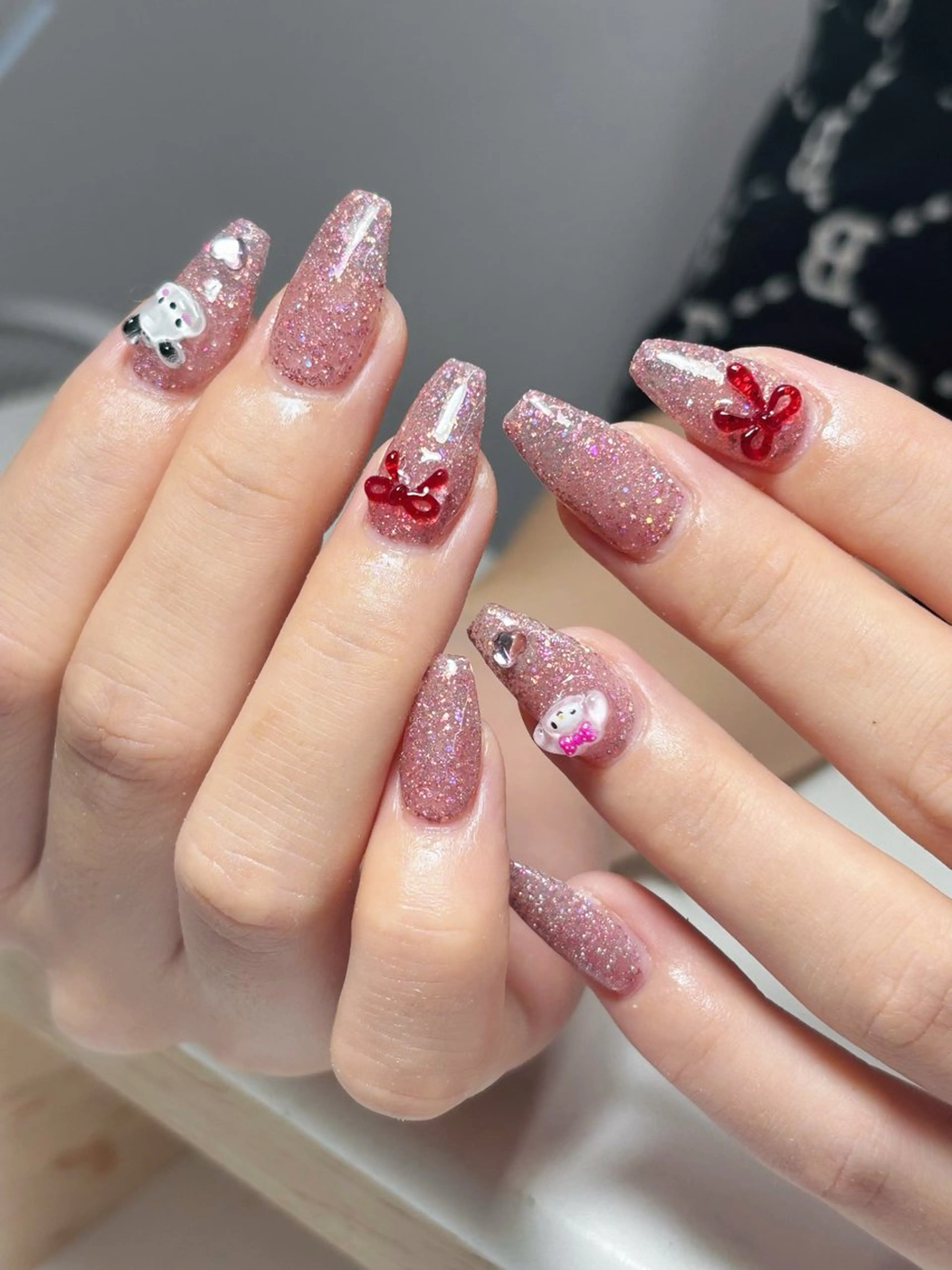 12月限定【新規オフ無料・自爪】アート A コース (2-4本) ¥6800→¥6200 (オフ選択)の写真