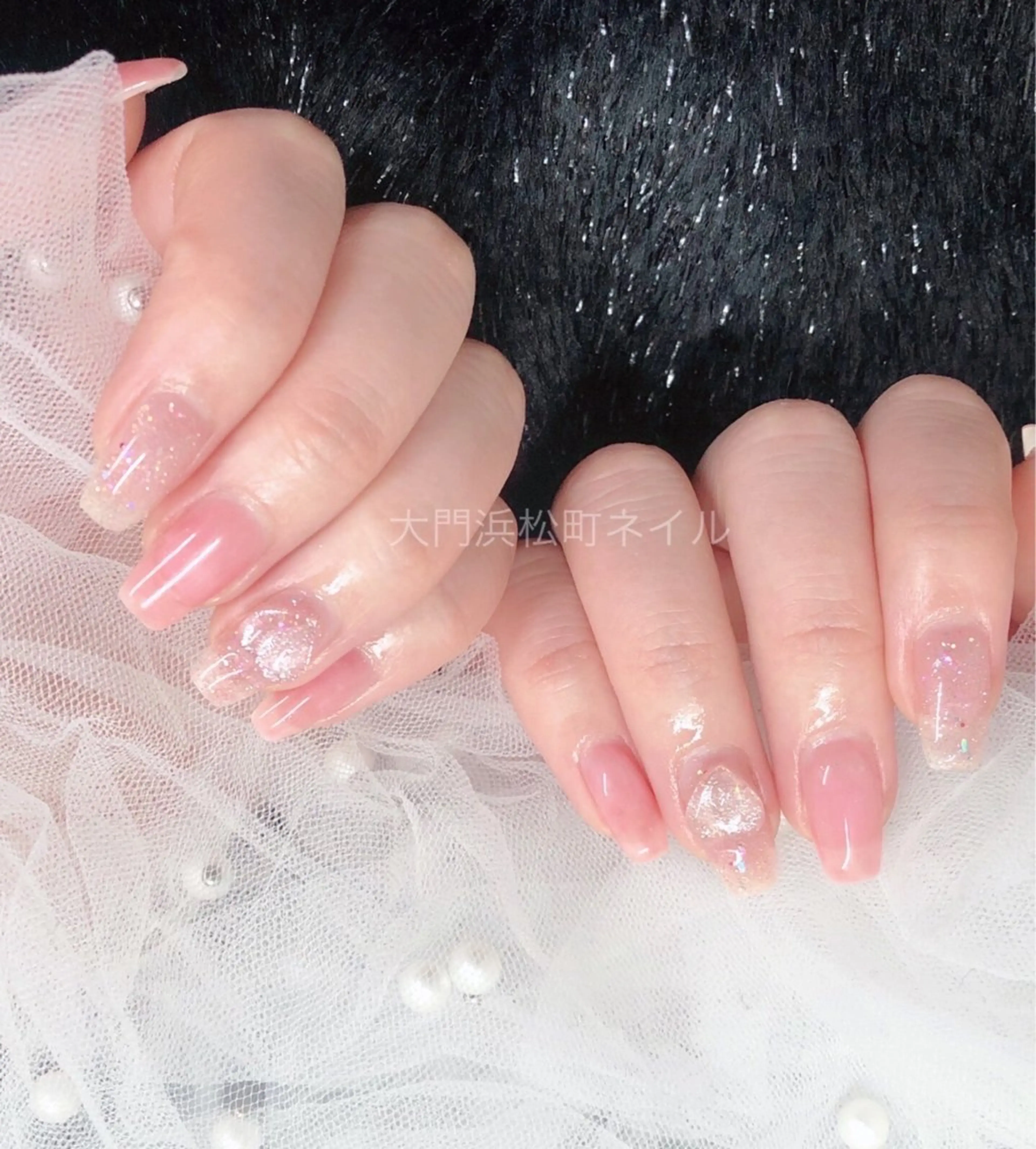 ネイル フレンチネイル ガラスフレンチ ハート マグネットネイル ミラーネイル ハンドネイル ハンドケア 大門浜松町 ネイルのネイルデザイン