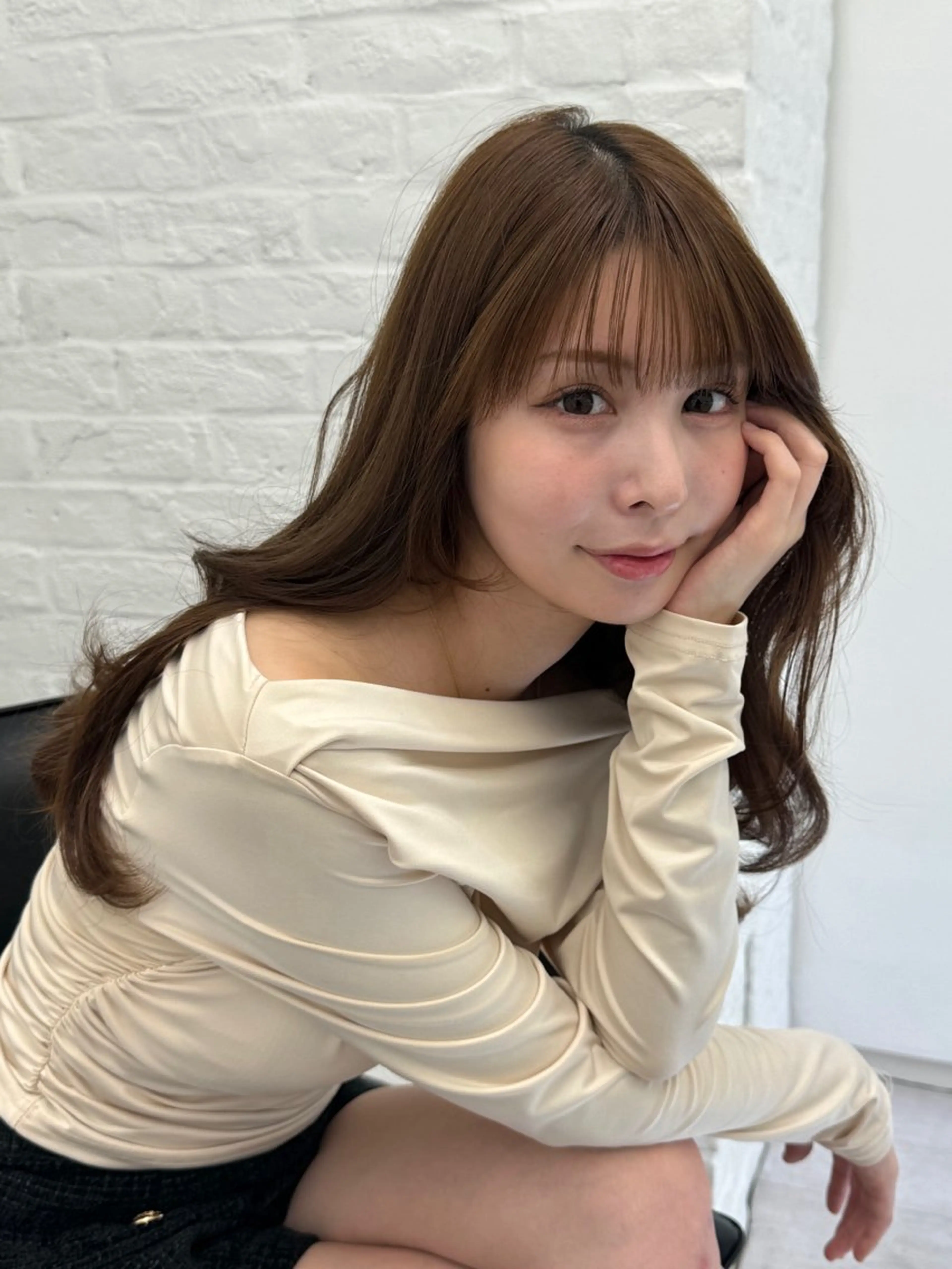 セミロング 映える顔まわり/前髪 特化 💗 ユキマのヘアスタイル