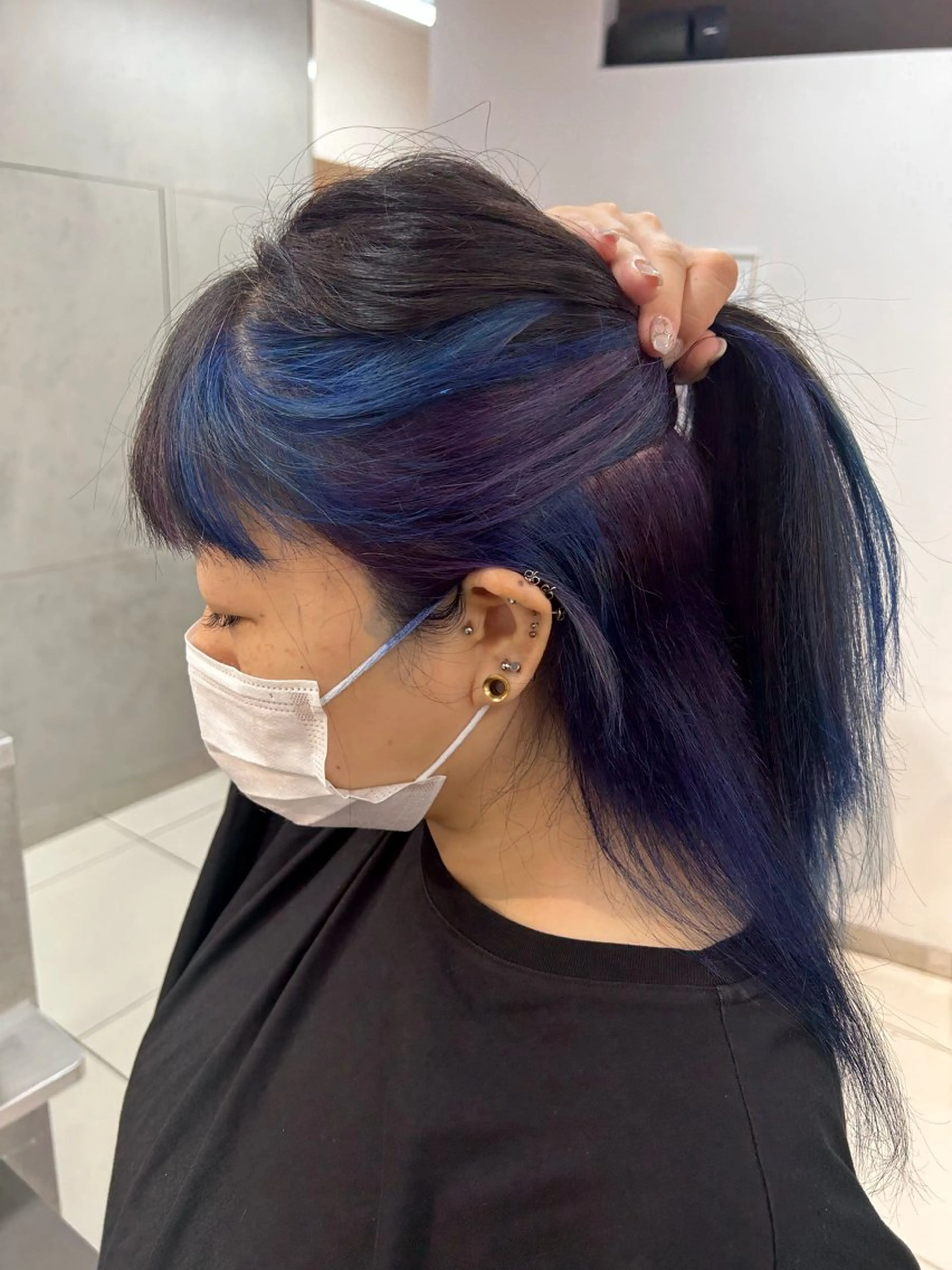 ミディアム レイヤー×ツヤカラー 渋谷/kougaのヘアスタイル