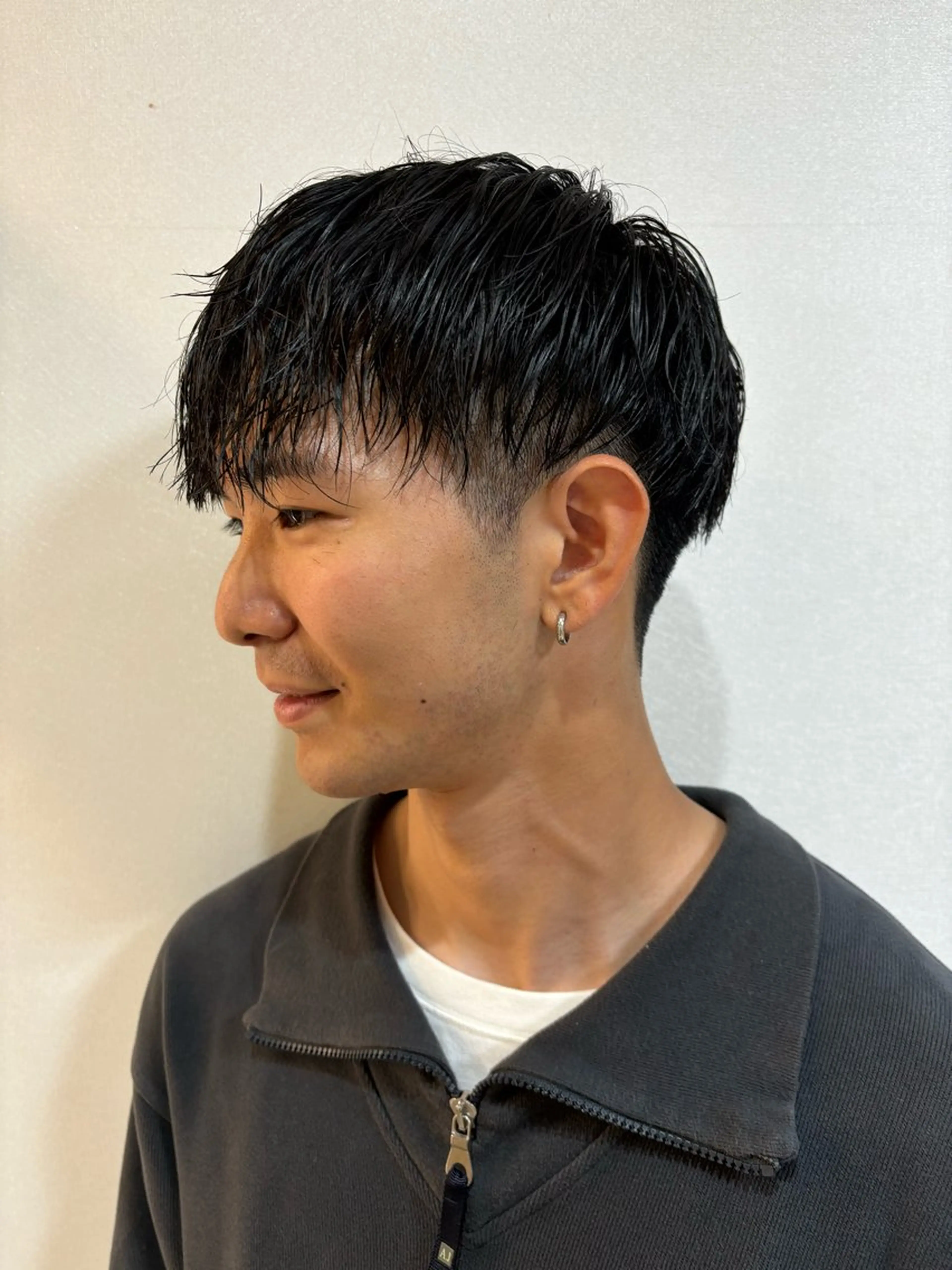 ショート メンズ マッシュ メンズパーマ 札幌パーマ 髪質改善/後藤海音のヘアスタイル