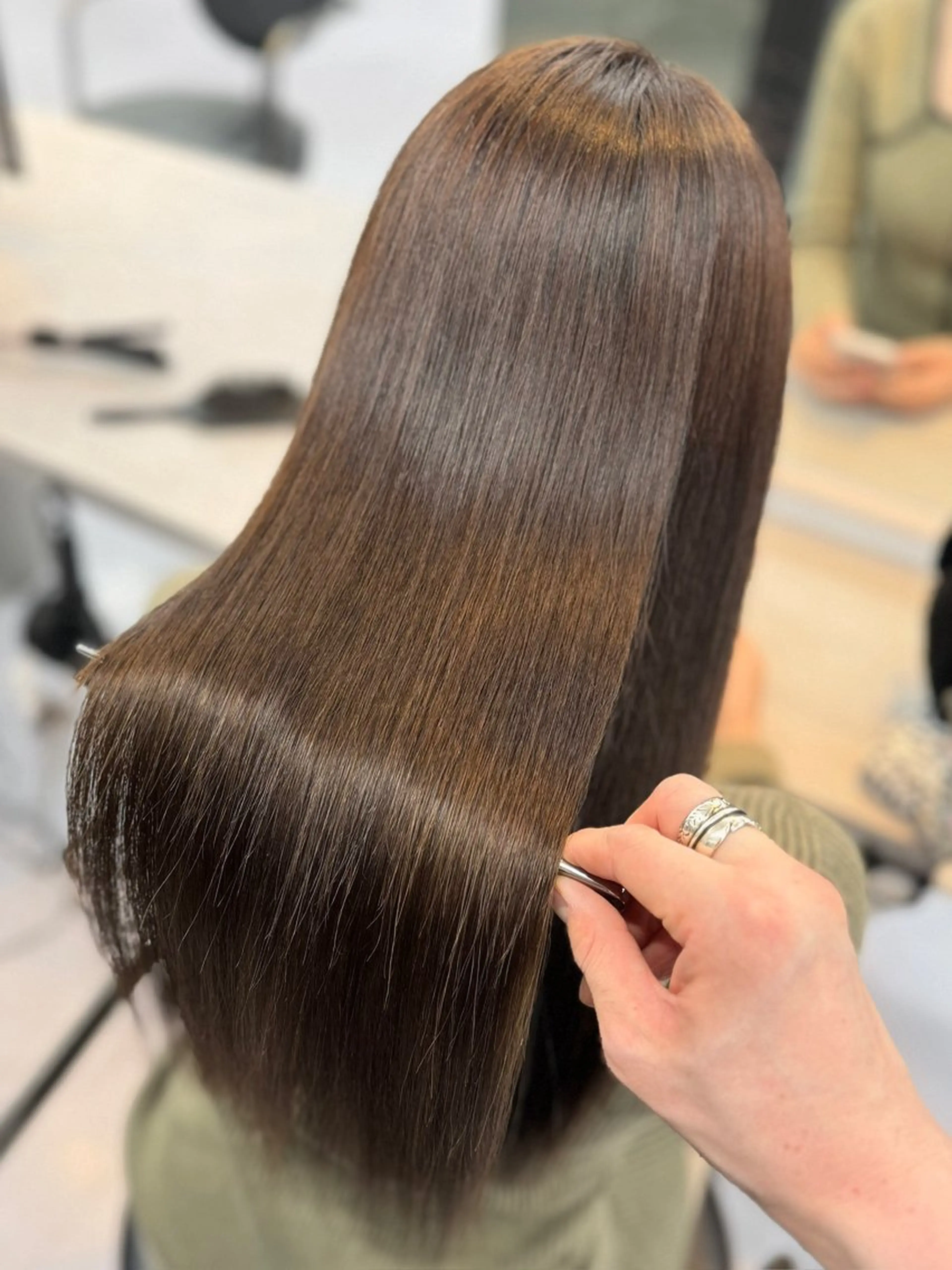 ロング ヘアカラー トリートメント 野口聖矢/縮毛矯正 髪質改善/ViVIEのヘアスタイル