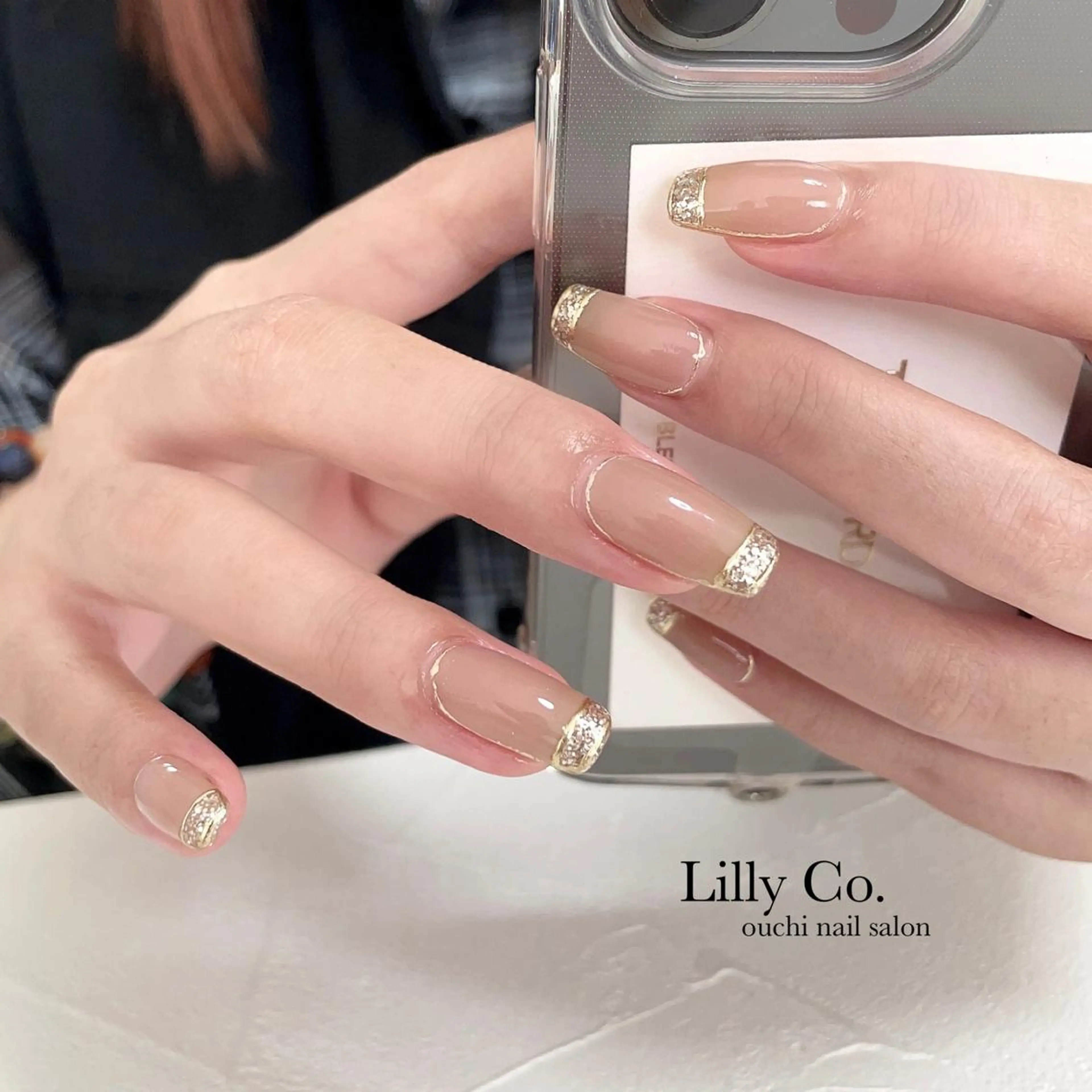 ネイル ジェルネイル キラキラネイル ラメ(グリッター) ハンドネイル ハンドケア Lilly Co.のネイルデザイン