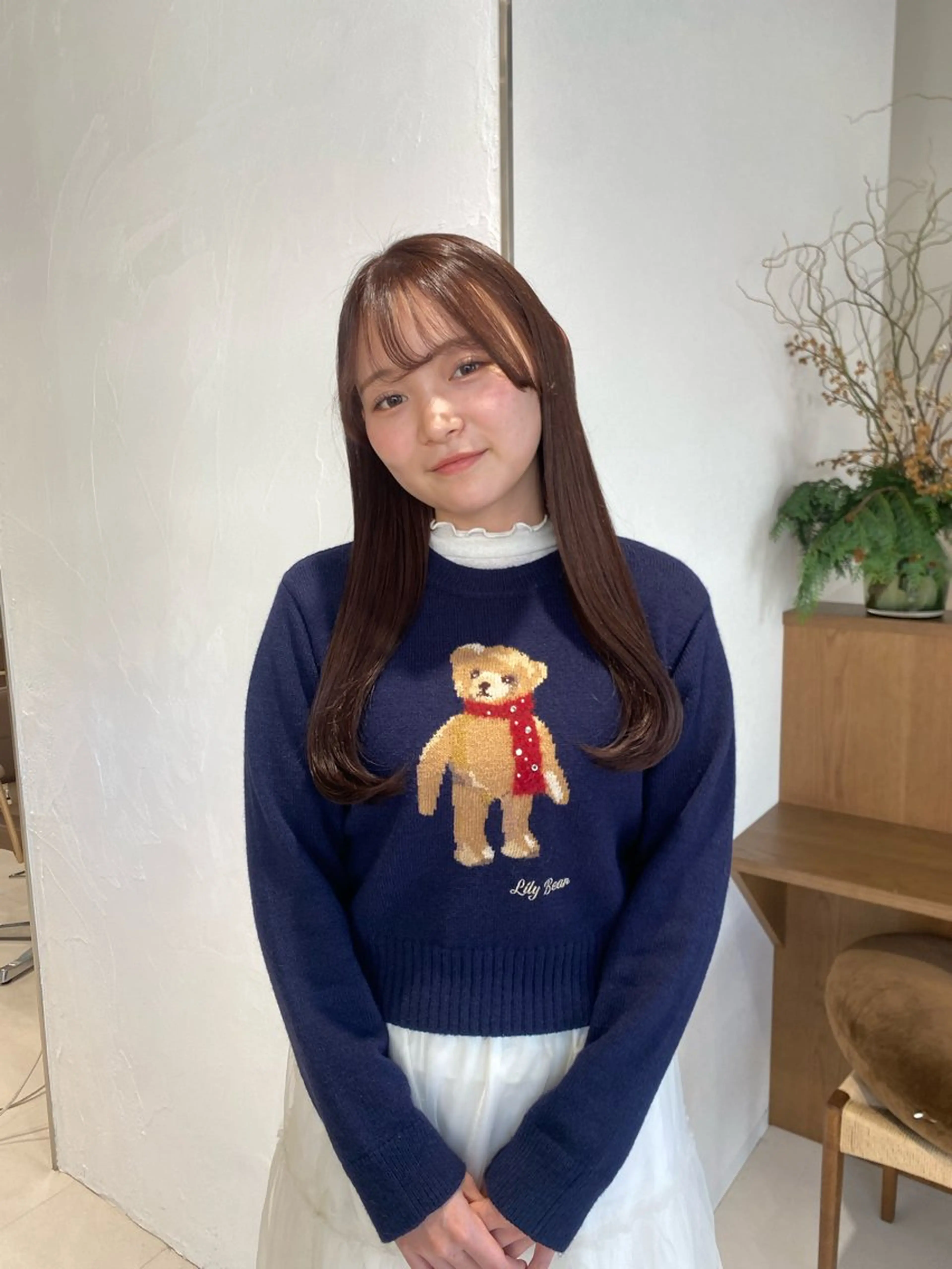 ロング カラー ブラウンカラー ピンクカラー ピンクブラウン 暖色カラー /ヘアアレンジ/花鈴のヘアスタイル