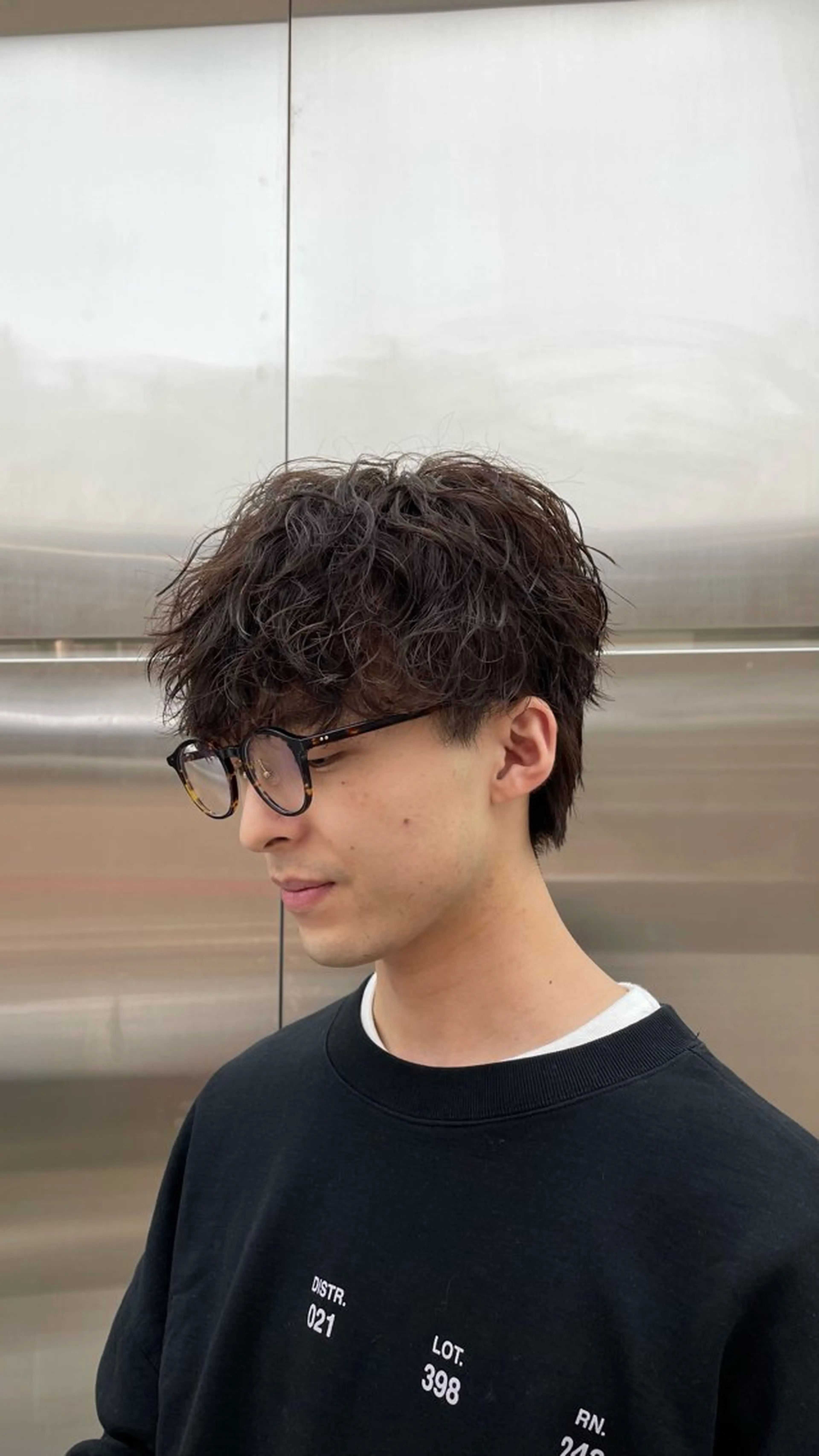 パーマ メンズ カット パーマ 小尾 優然のヘアスタイル
