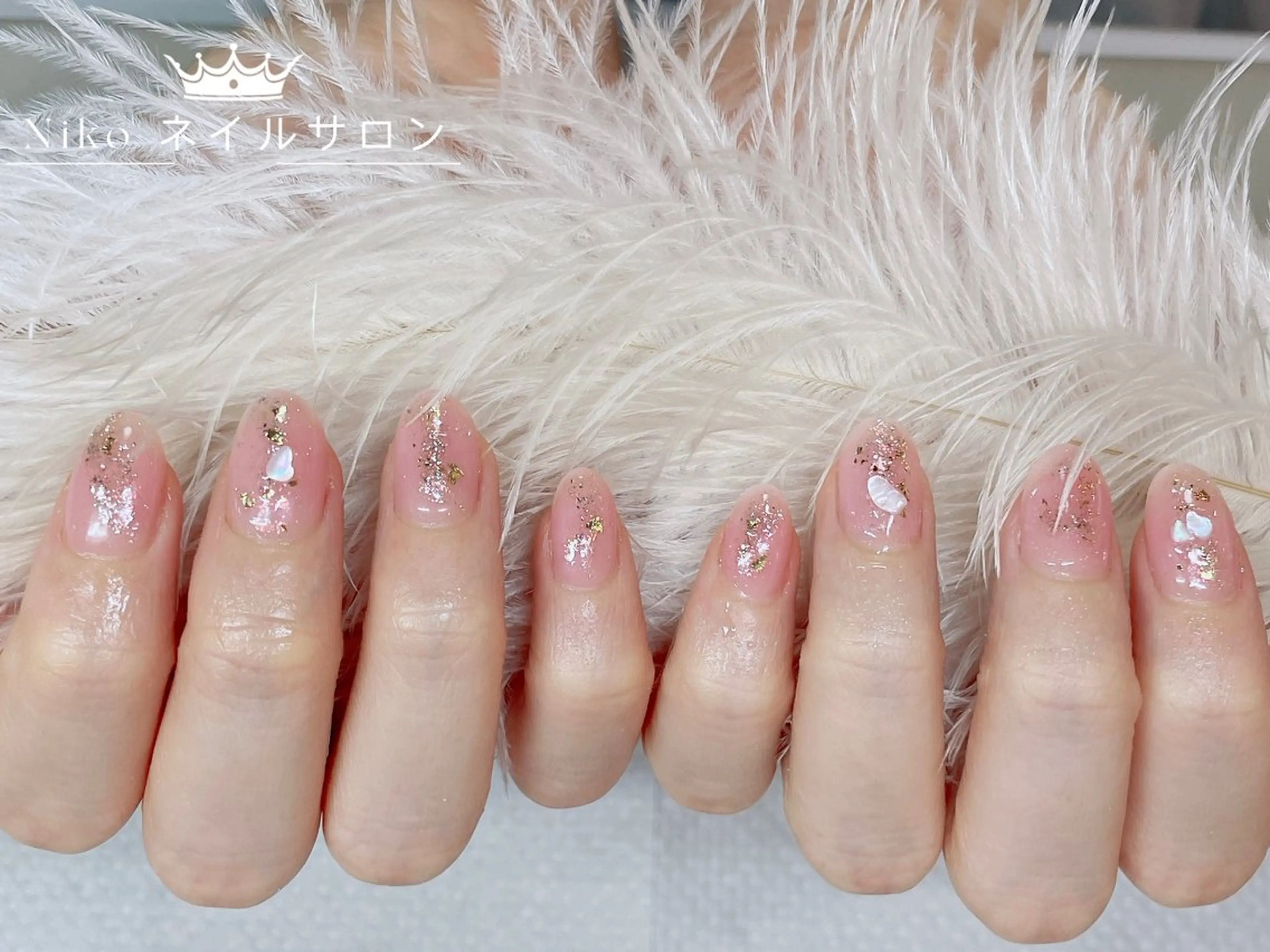 ネイル 長さ出し フットネイル フレンチネイル ジェルネイル 韓国ネイル Niko nailサロンのネイルデザイン