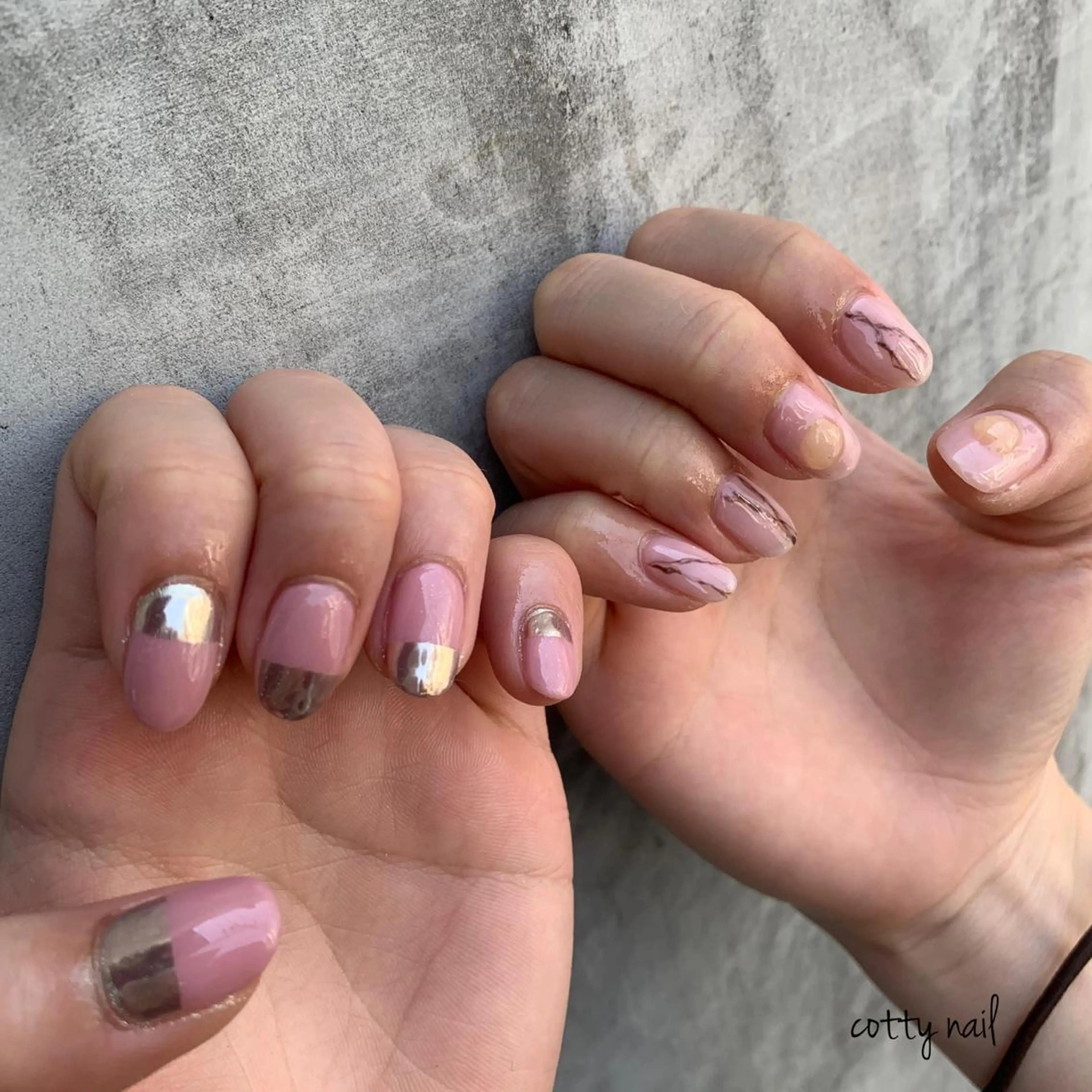 ネイル ジェルネイル ミラーネイル ニュアンスネイル cottynail -miki-のその他イメージ