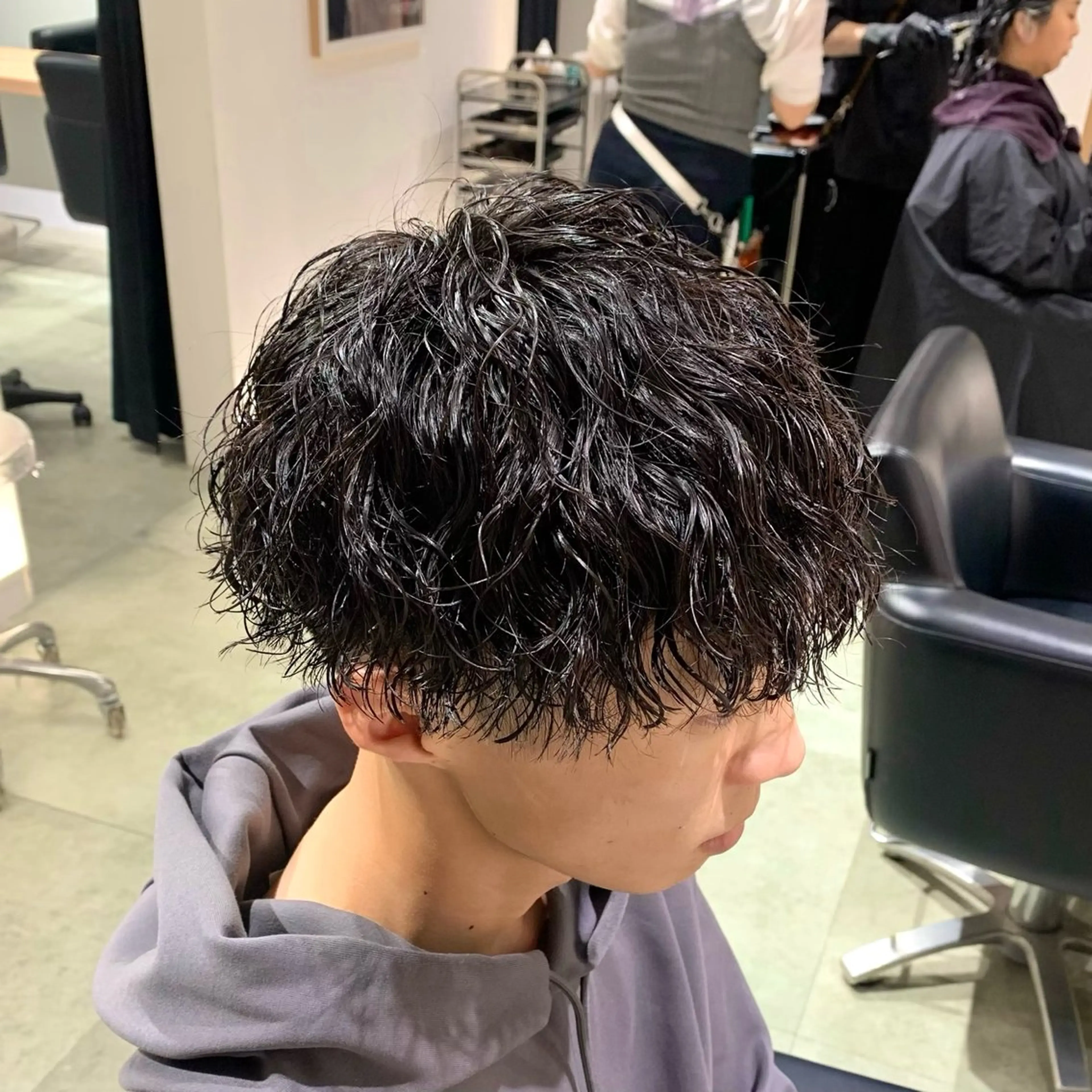 ショート メンズ メンズパーマ カット パーマ メンズカット・ パーマ🎈はなさかのヘアスタイル