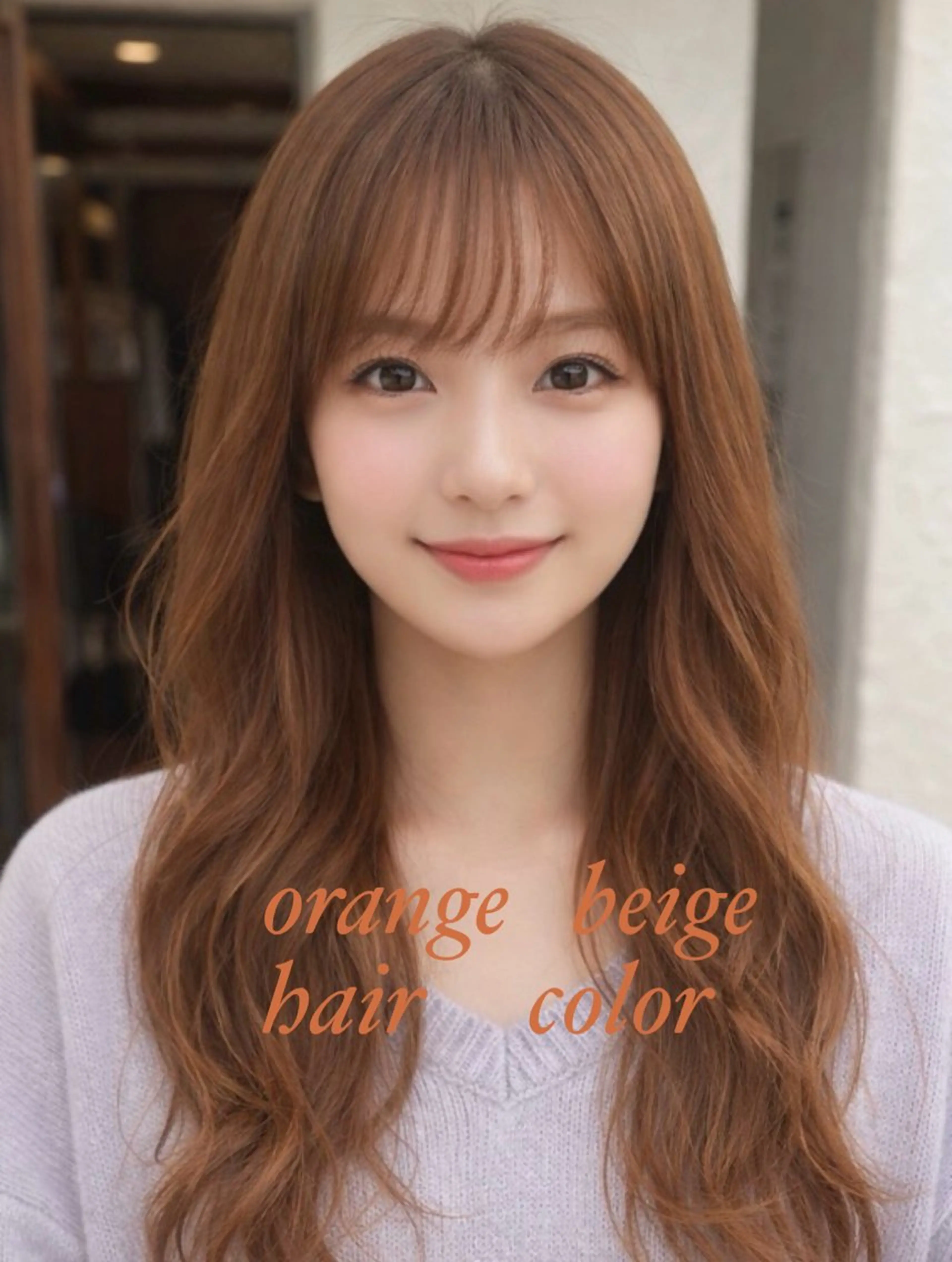 前髪カット+透明感カラーの写真