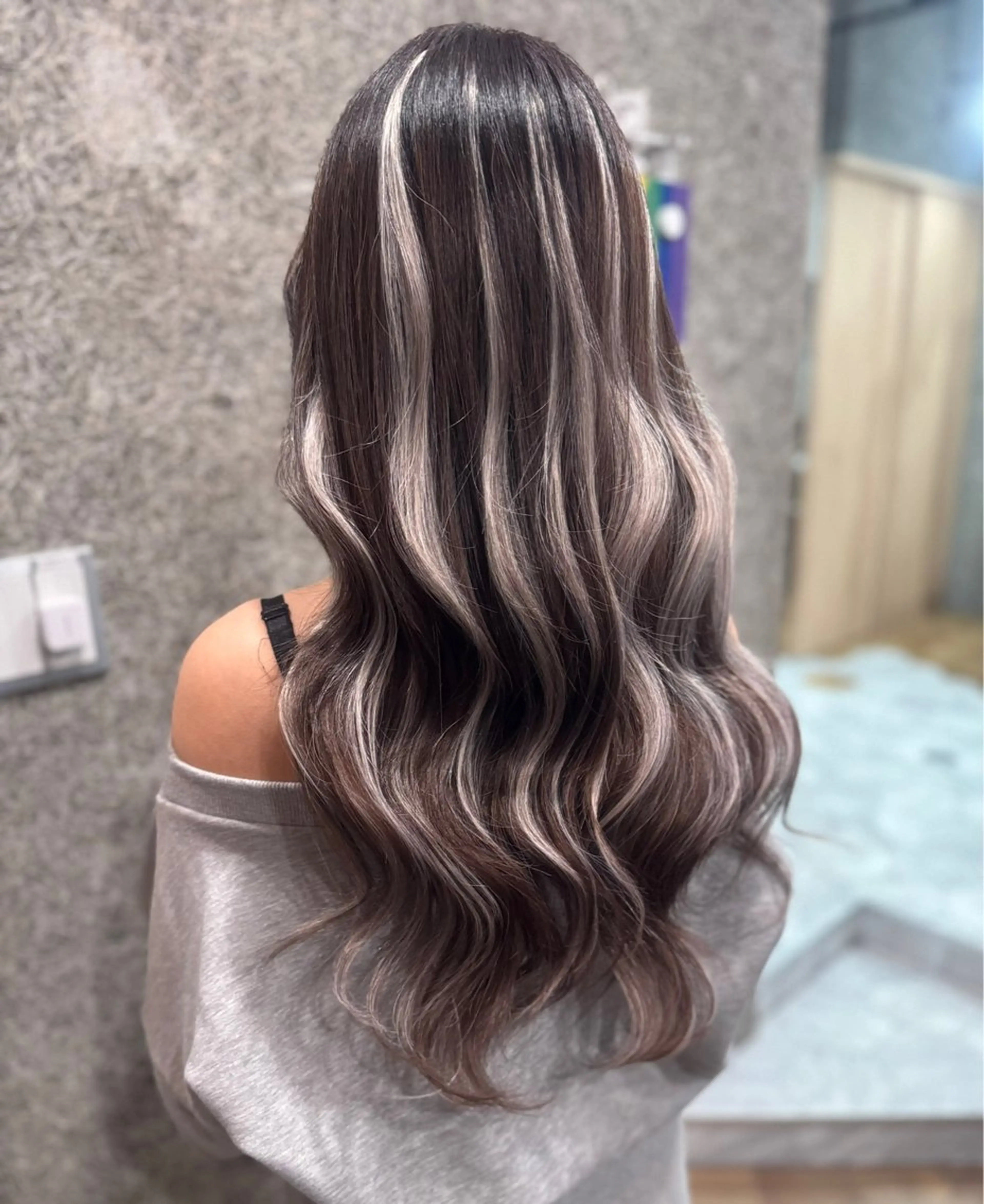 ロング エクステ ハイライト エクステ 🦋 misaki🦋のヘアスタイル