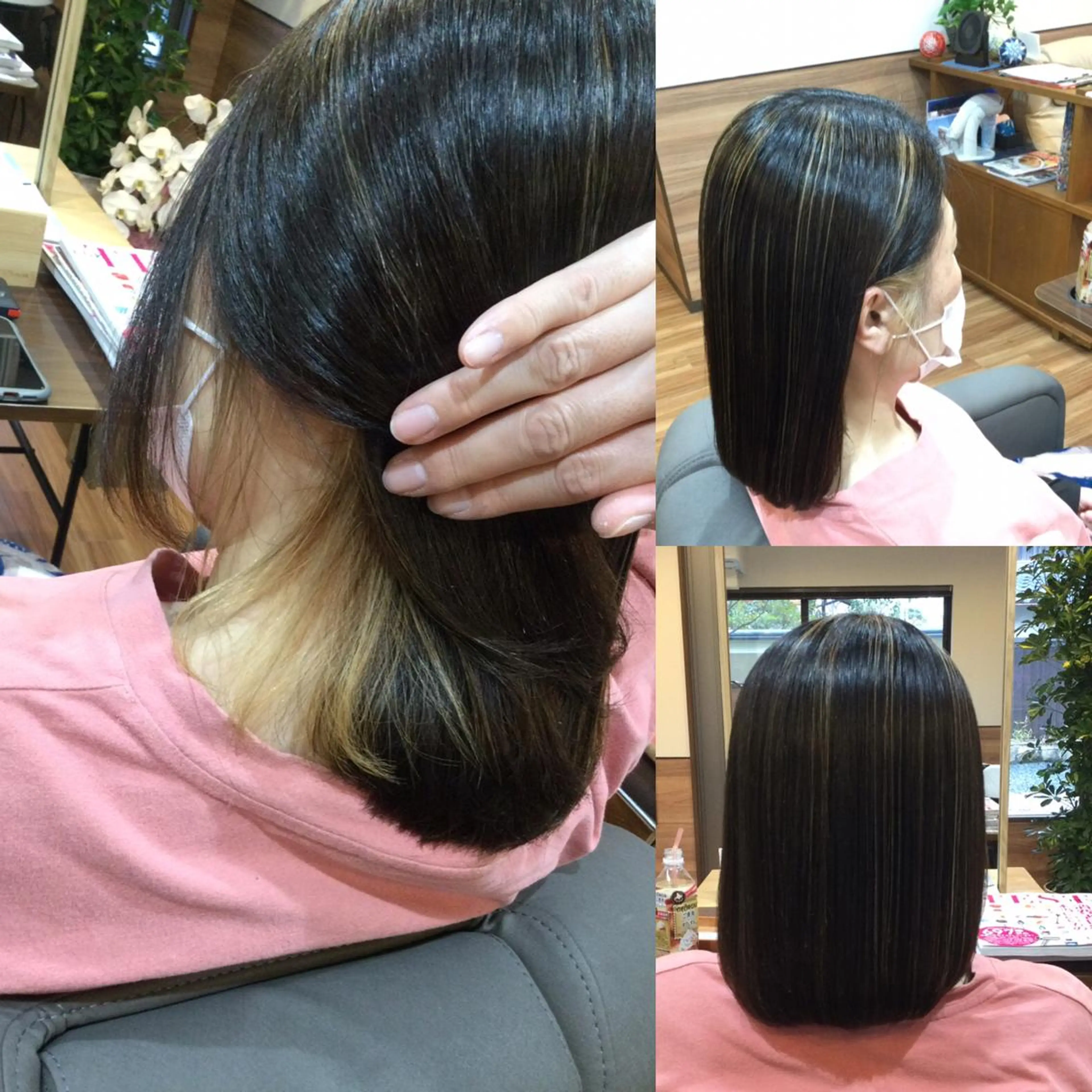 ミディアム カラー Annon プライベートサロンのヘアスタイル