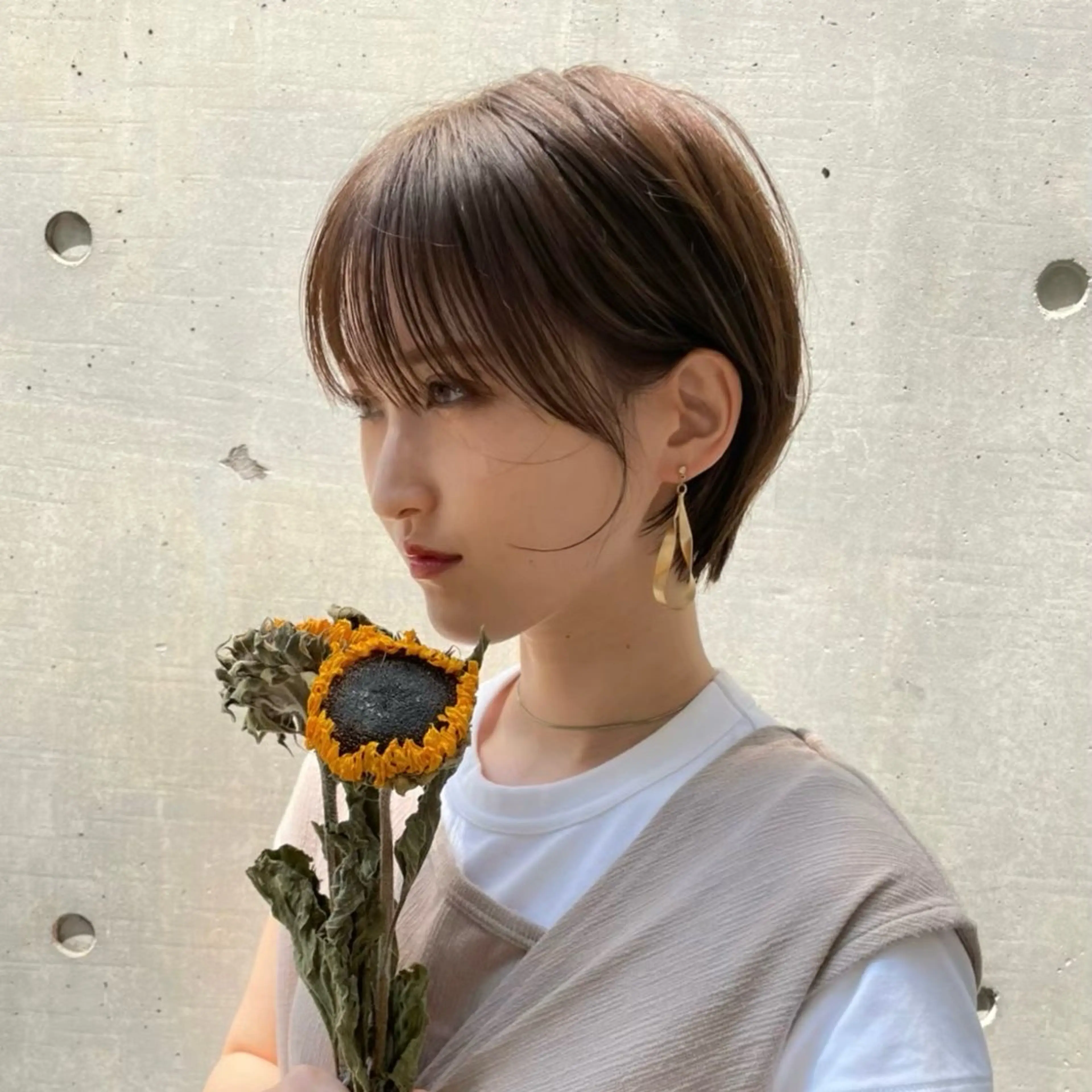 ショート 暖色/ボブ/吉岡美音 GIEN NU茶屋町のヘアスタイル