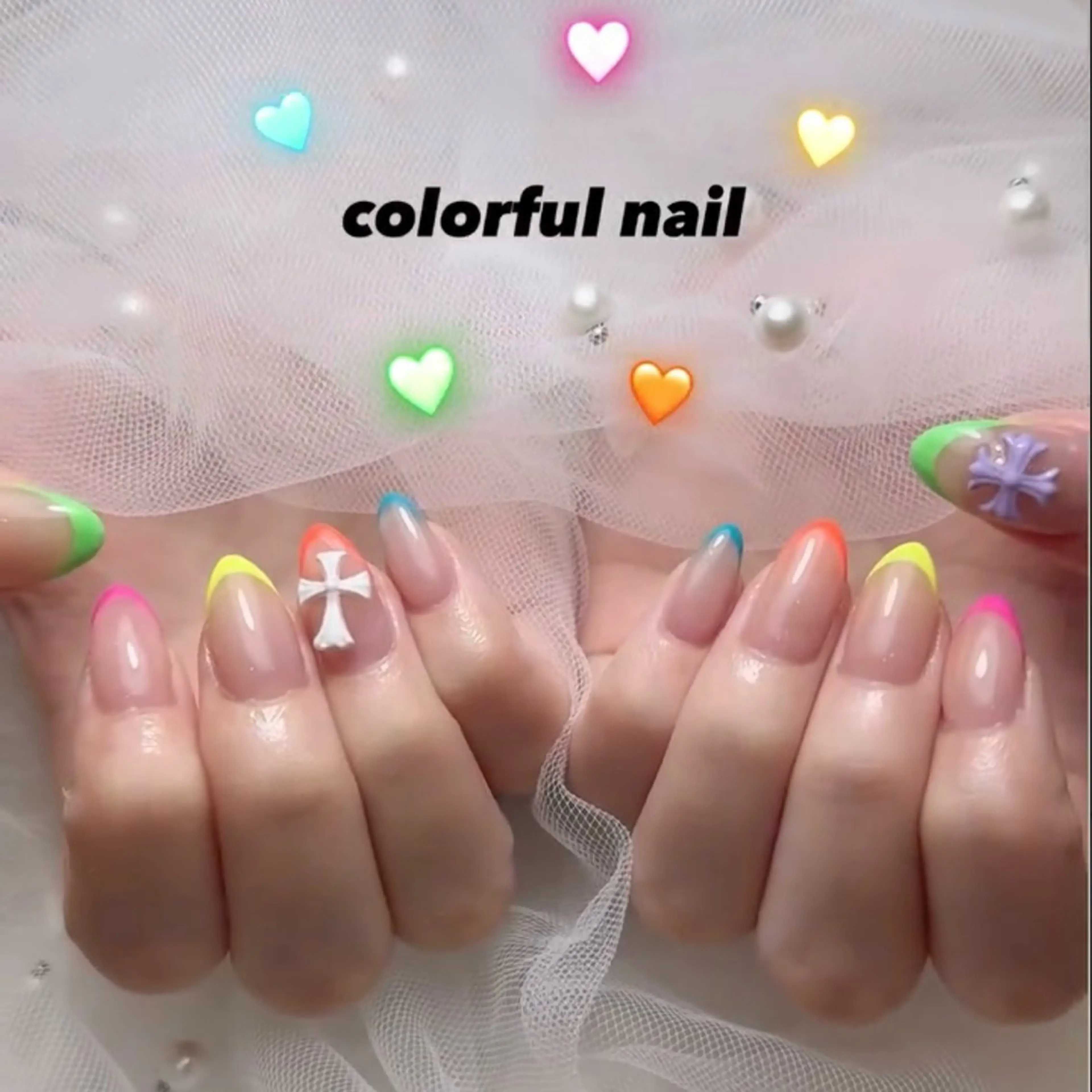 ネイル 夏ネイル ハンドネイル ココ美ネイルサロン所属・bonny nail みゆのネイルデザイン