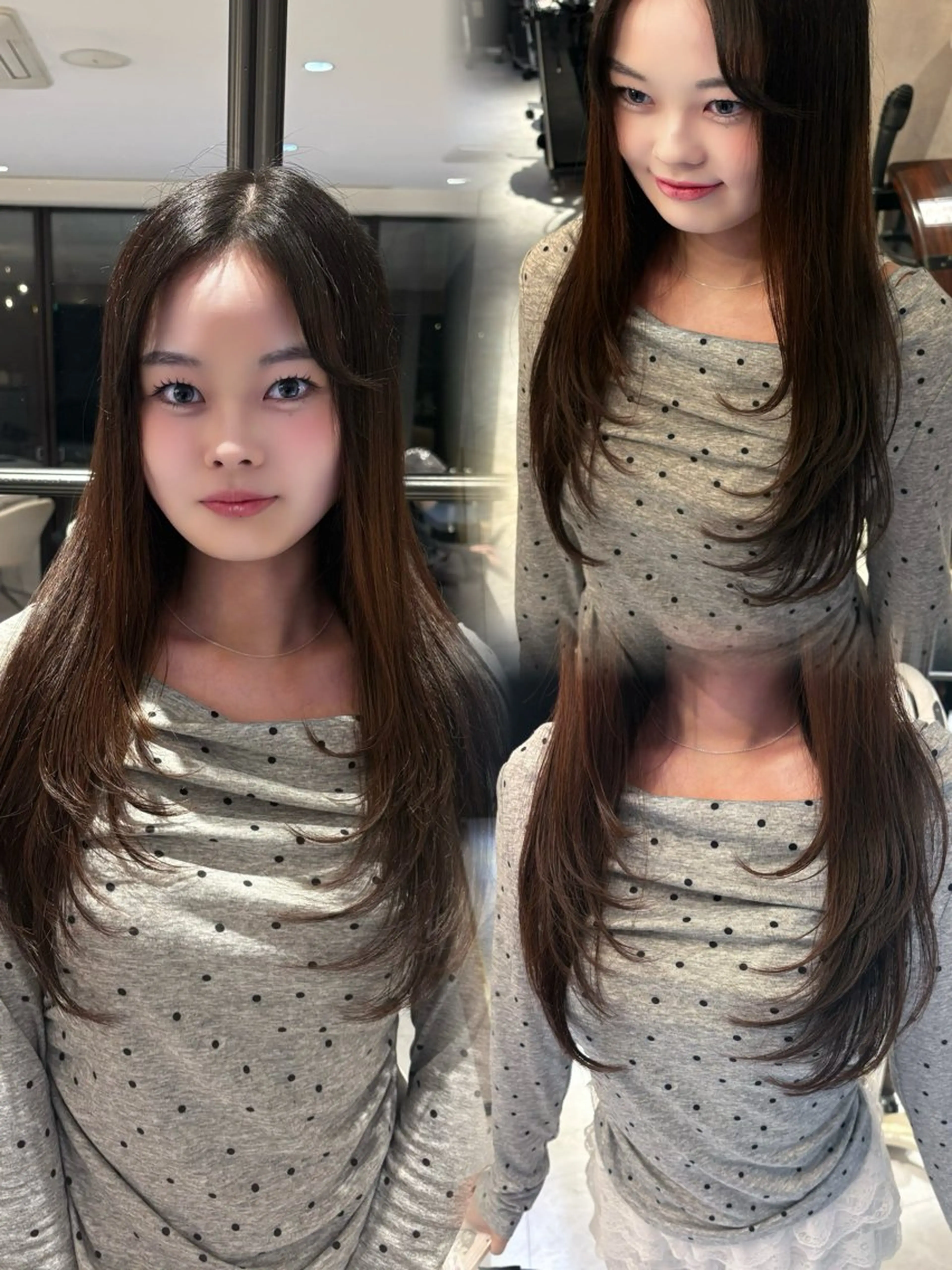 ロング ハイレイヤー レイヤーカット kind所属・🩶kind虎井遥音 カットモデル募集中のヘアスタイル